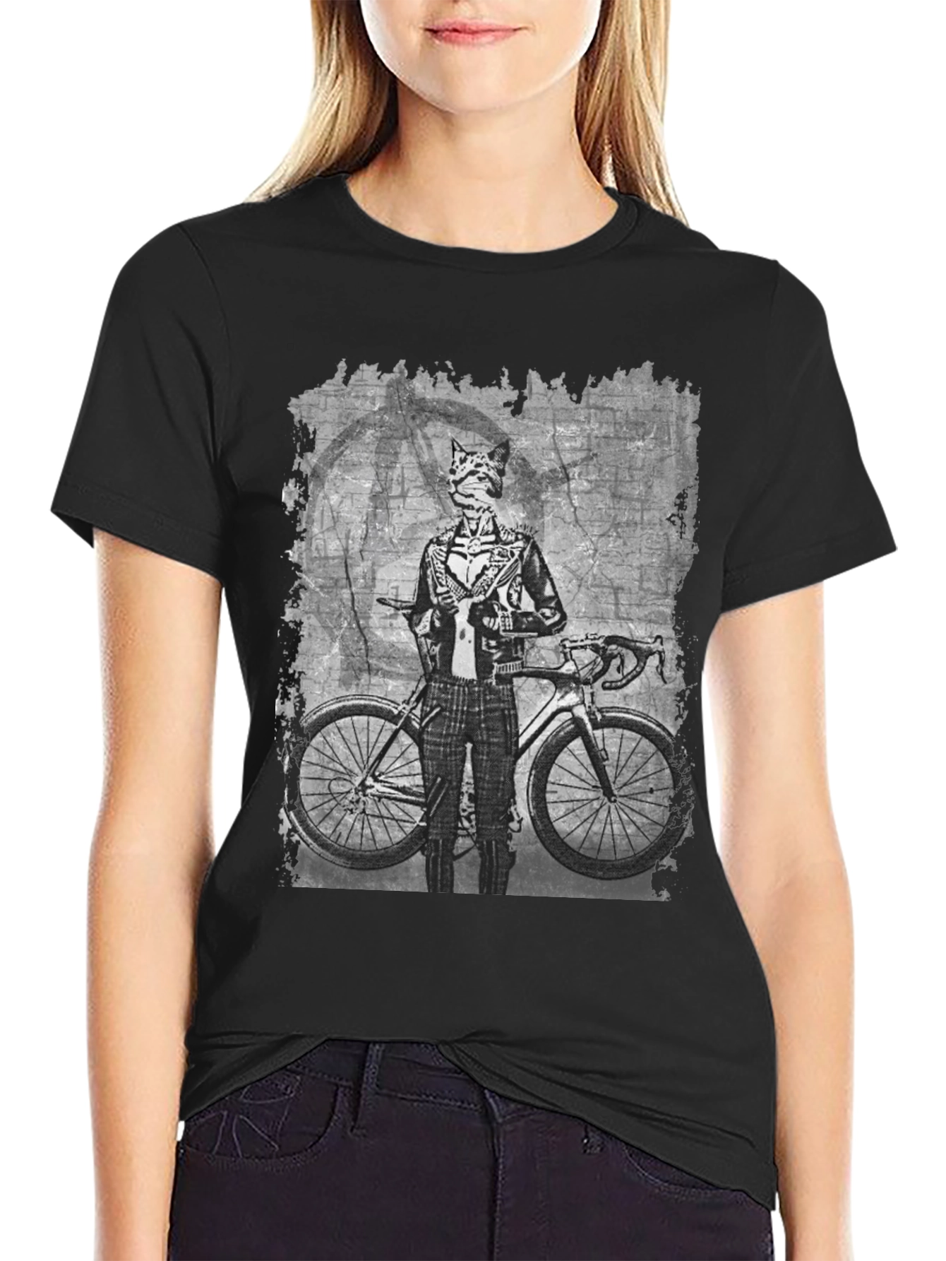 Biker Cat T-Shirt - Unique Graphic Tee