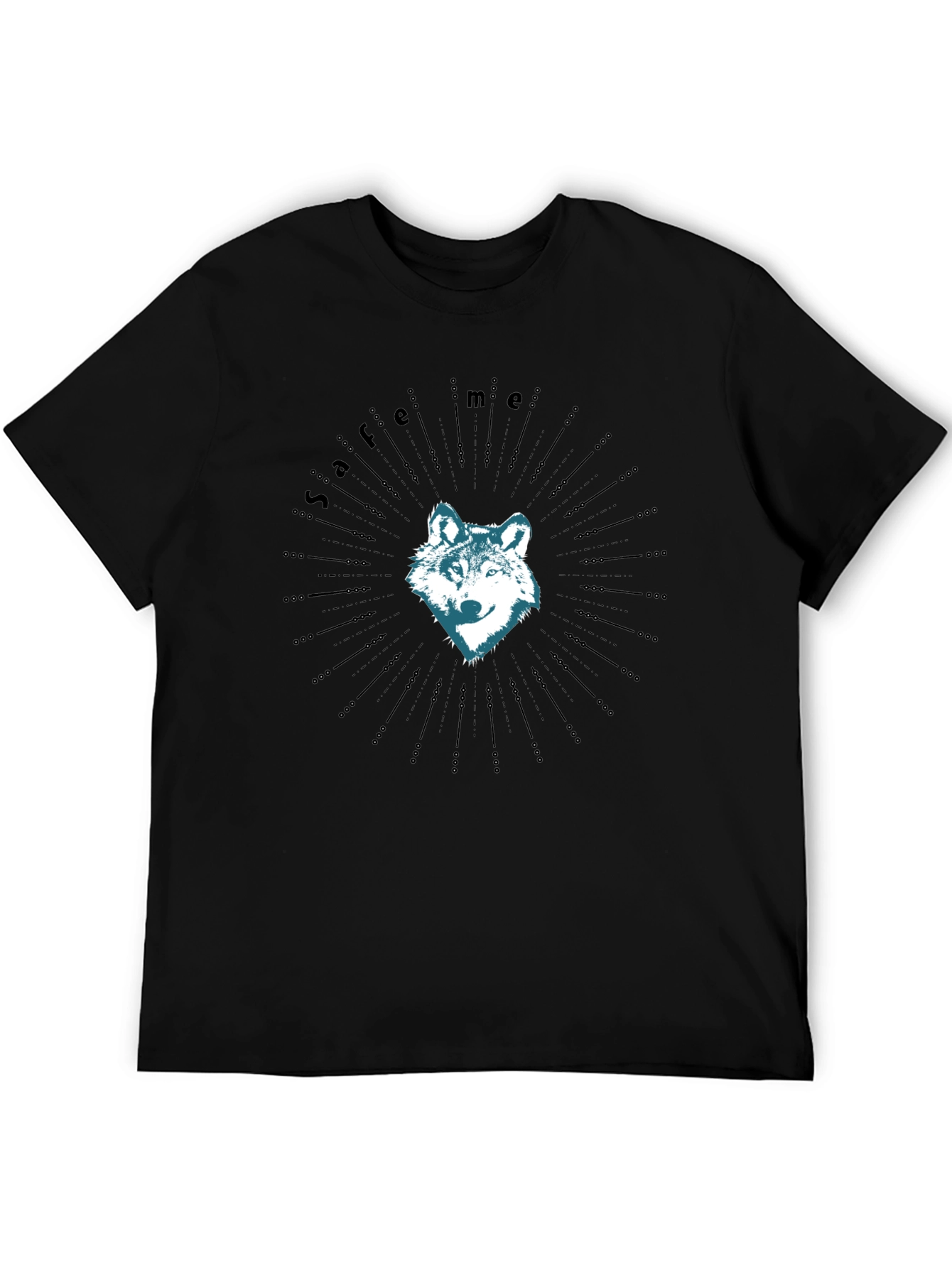 Wolf Save Me Graphic Tee - Mens Black T-Shirt