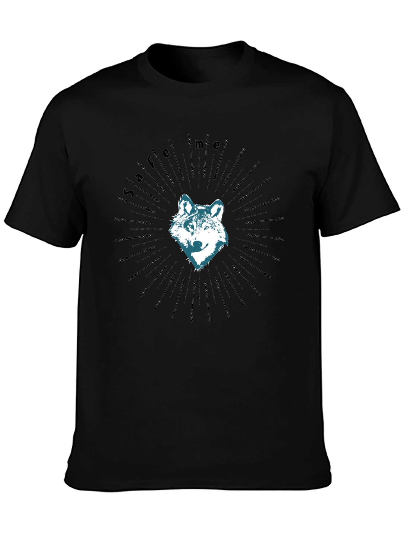 Wolf Save Me Graphic Tee - Mens Black T-Shirt