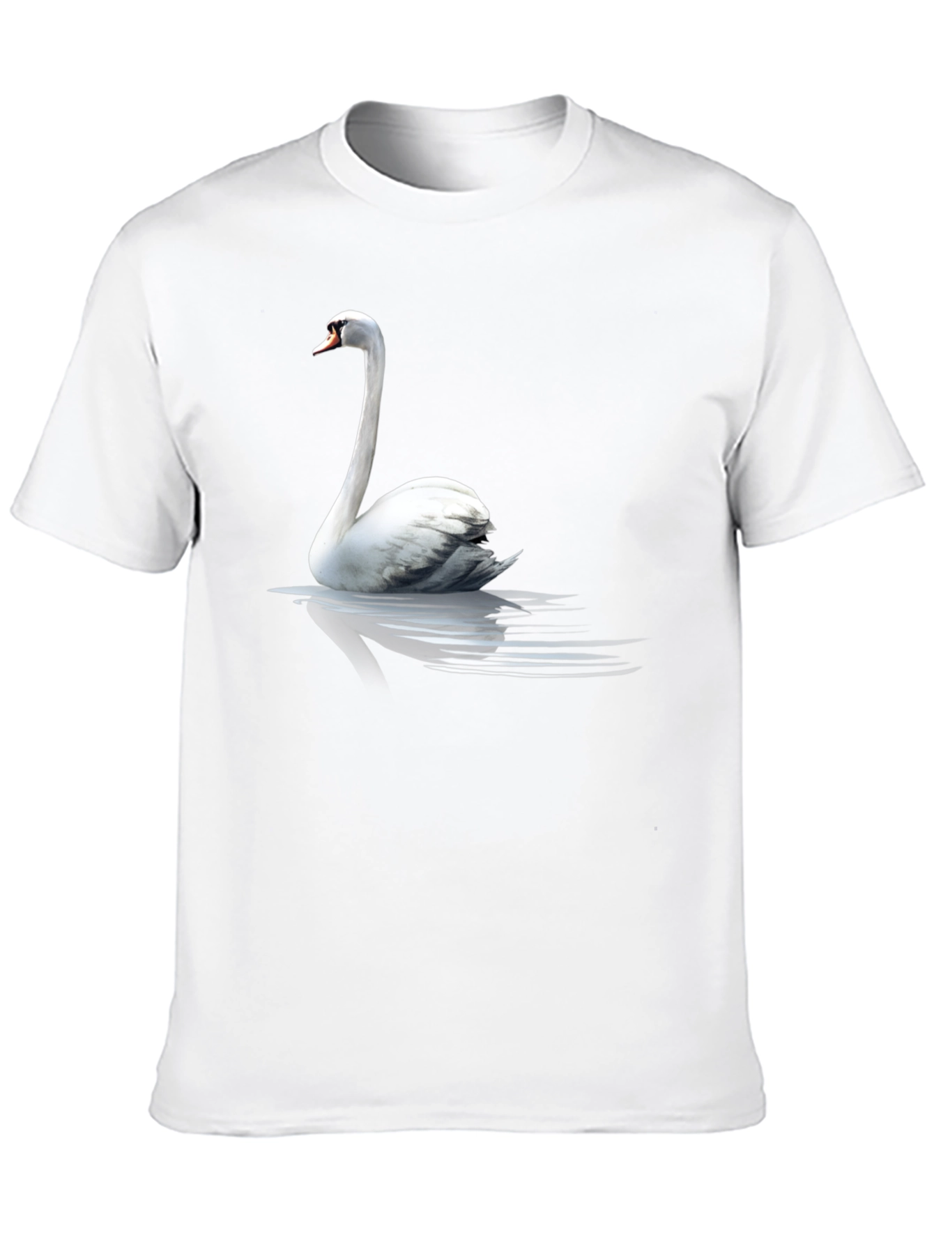 Swan Graphic Print Black T-Shirt