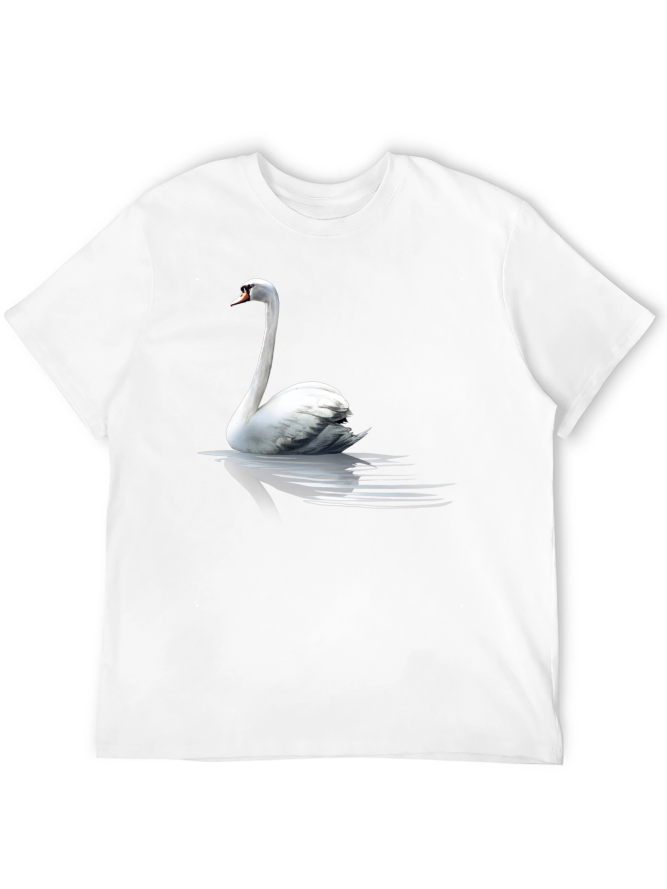 Swan Graphic Print Black T-Shirt