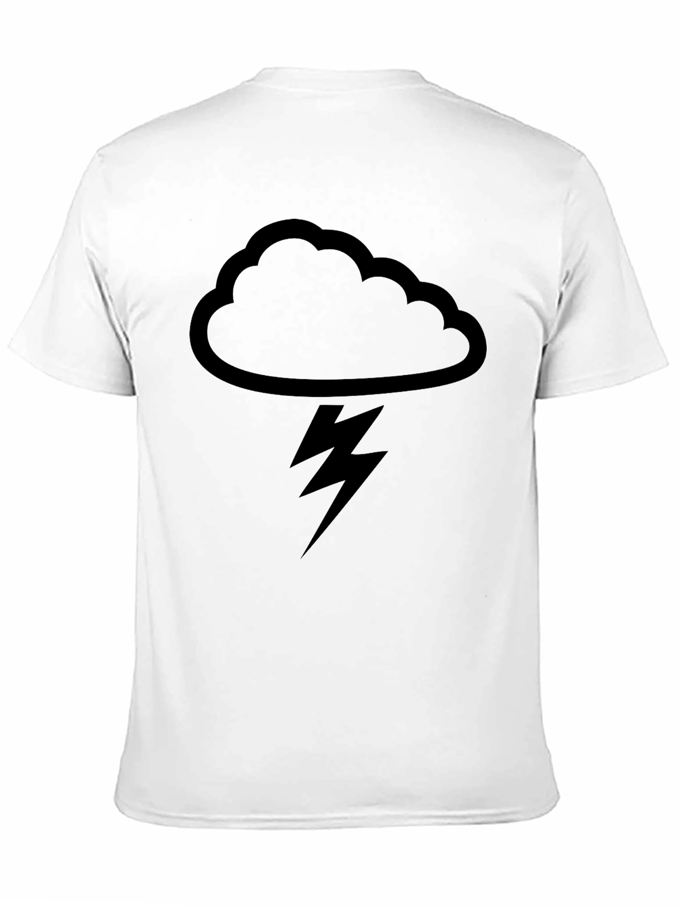 Black Cloud & Lightning Graphic T-Shirt
