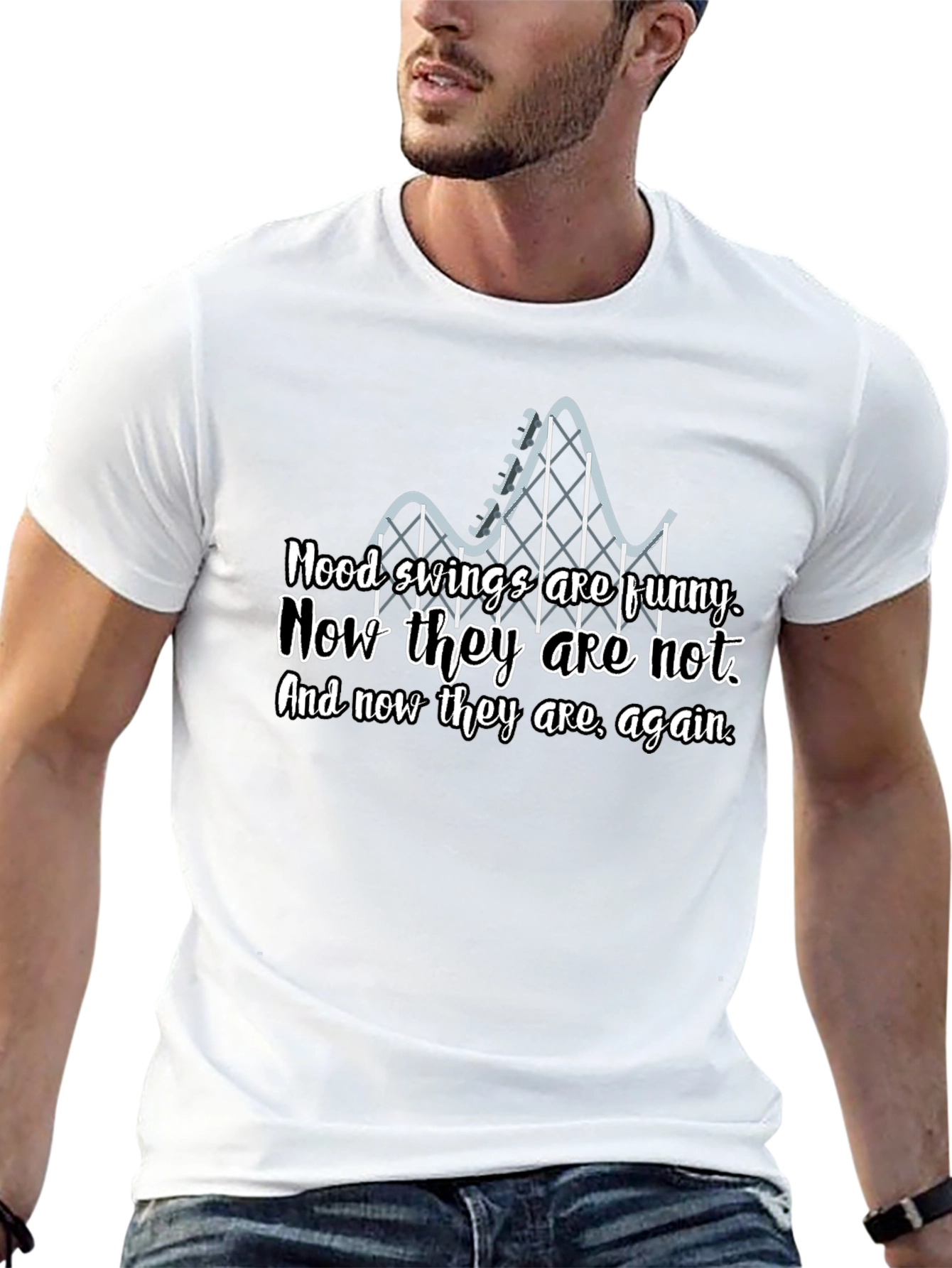 Mood Swings Roller Coaster Graphic T-Shirt