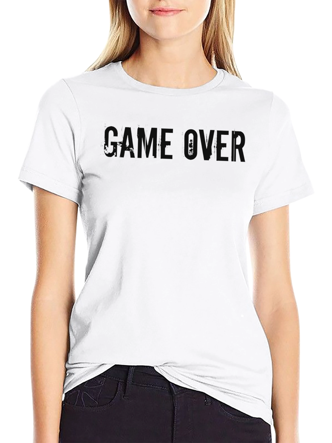 Game Over Black T-Shirt - Classic Crew Neck