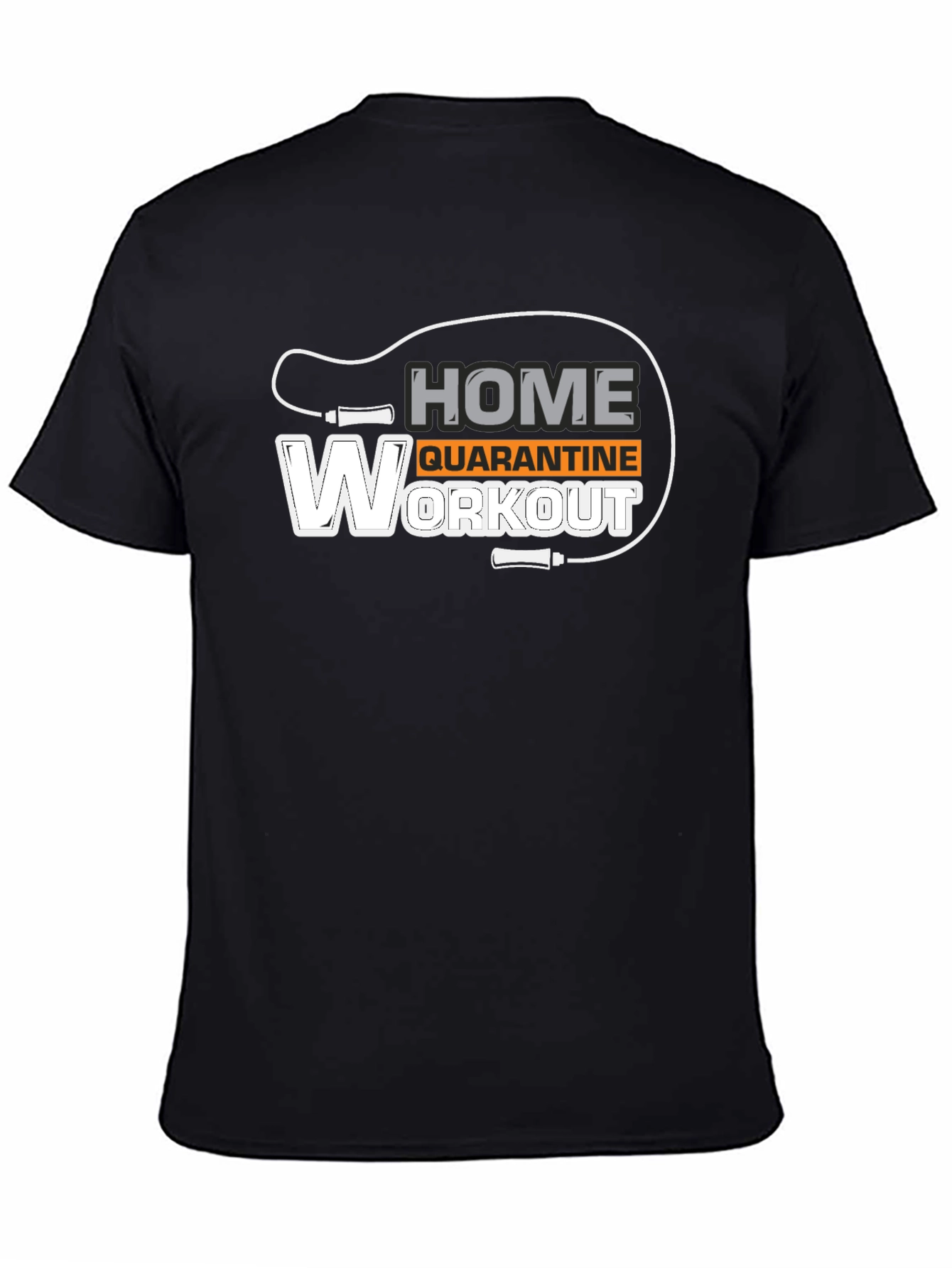 Home Quarantine Workout Black T-Shirt