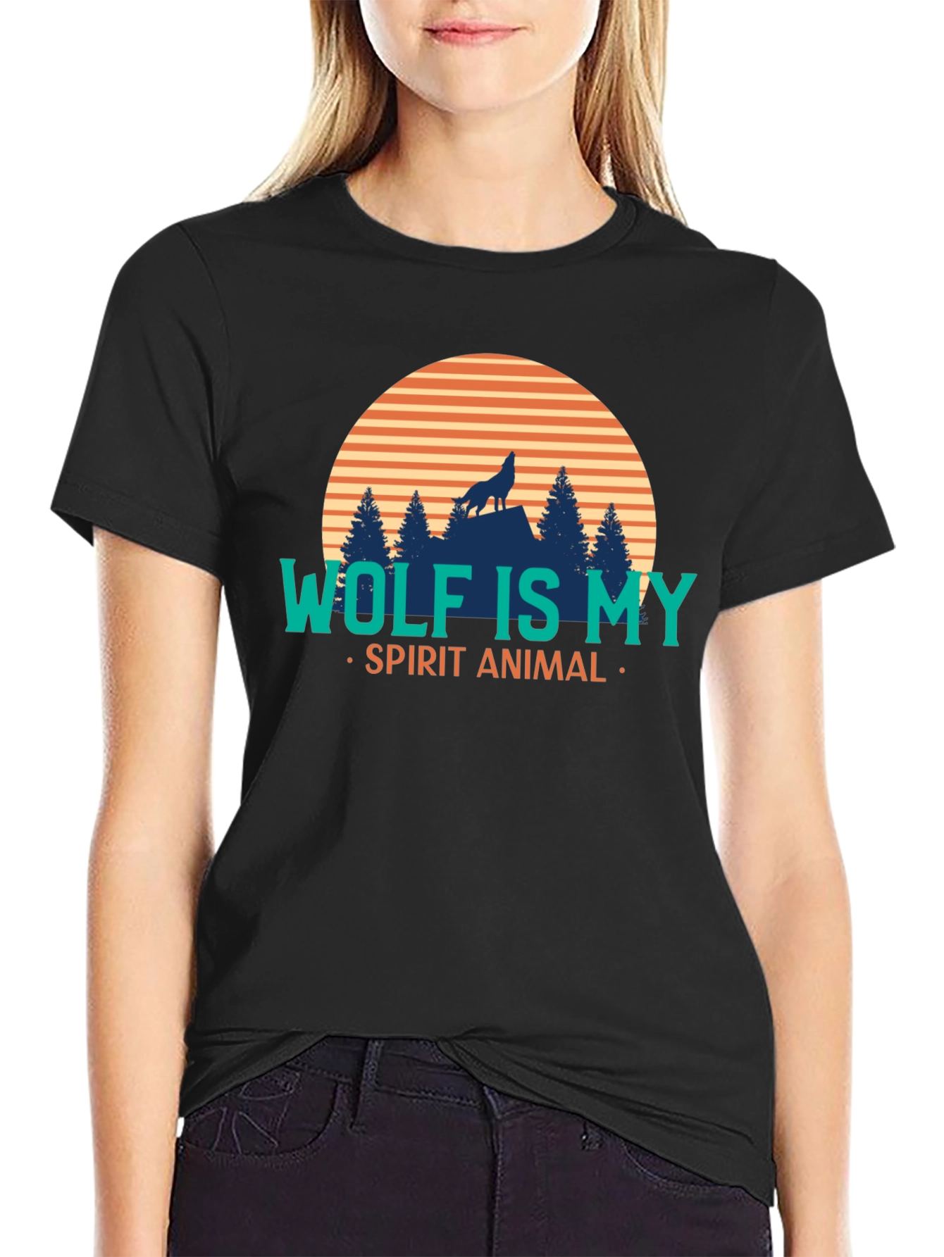 Wolf Spirit Animal Graphic Tee - Stylish Nature T-Shirt