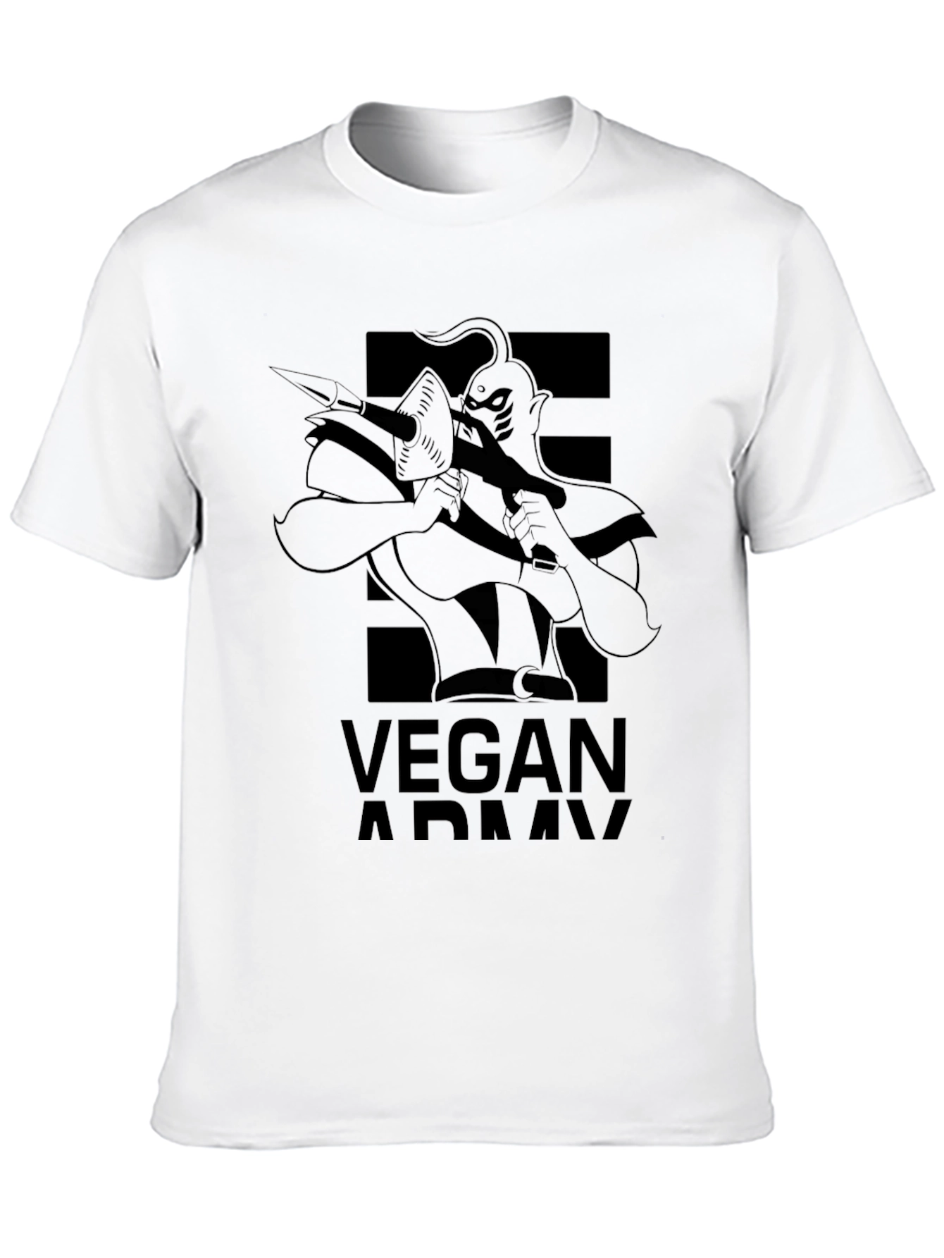 Vegan Army T-Shirt - Black Graphic Tee