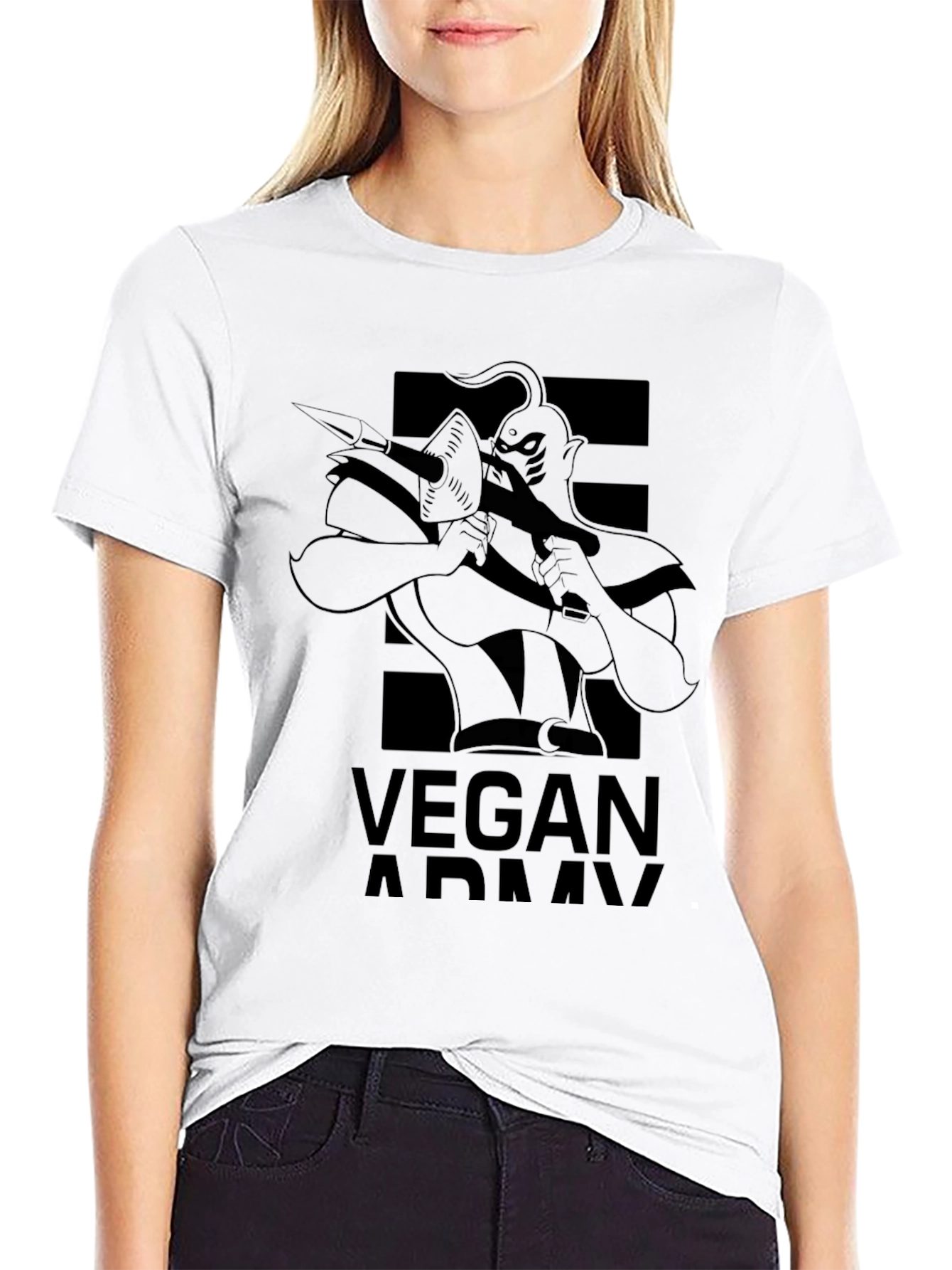 Vegan Army T-Shirt - Black Graphic Tee