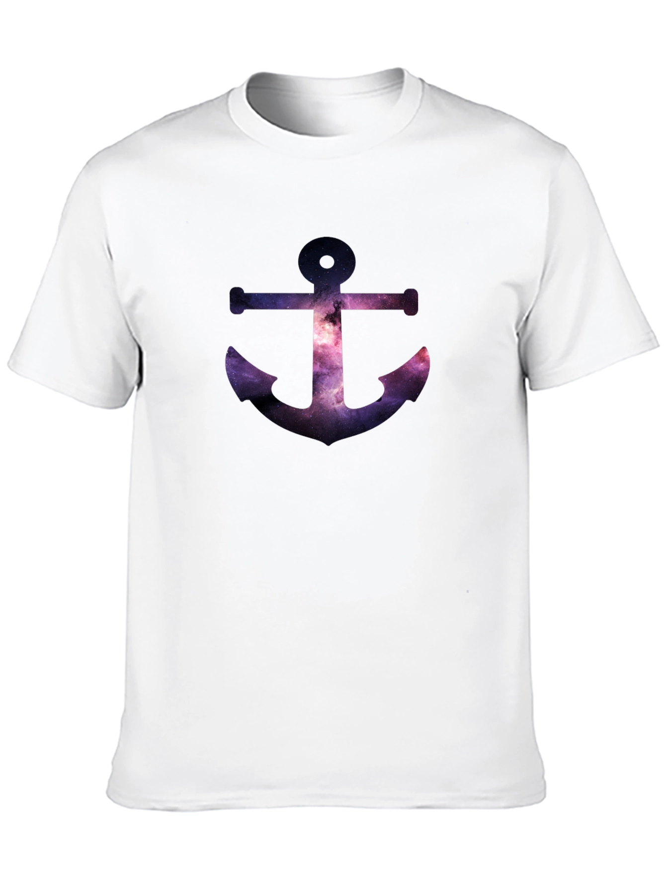 Galaxy Anchor Black T-Shirt - Modern Graphic Tee