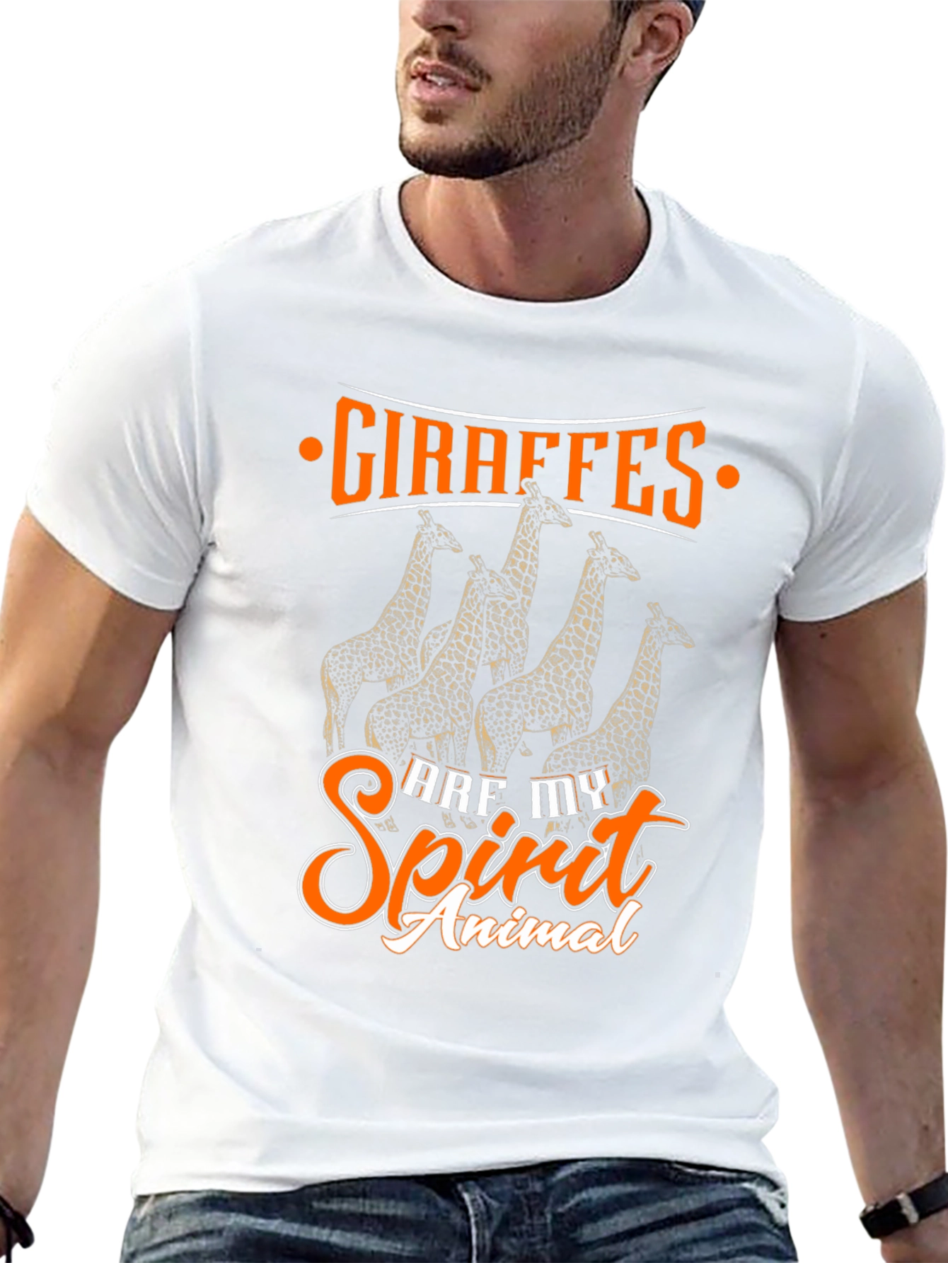 Giraffe Spirit Animal Black Graphic Tee