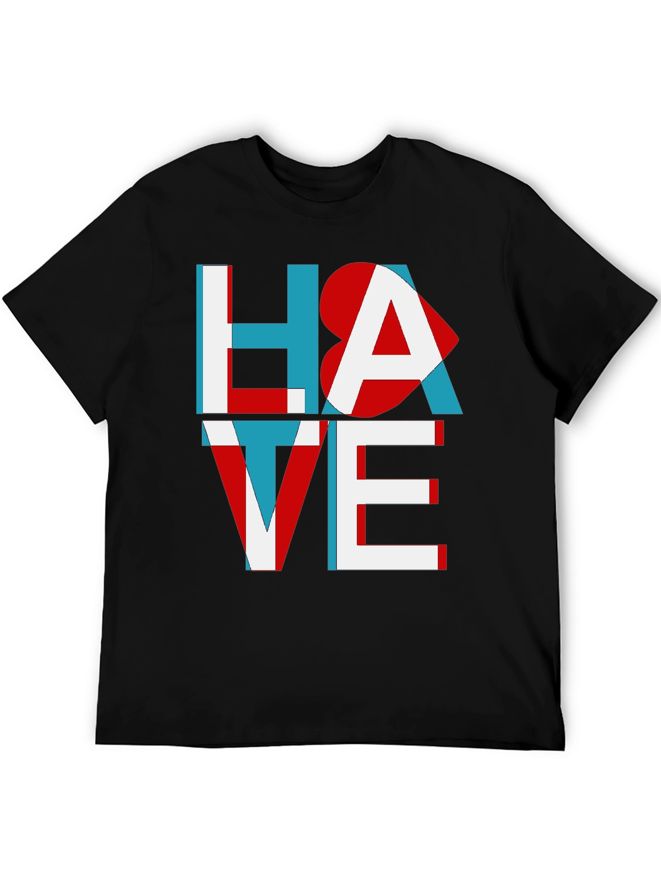 Hate Love Graphic Tee - Unisex Cotton T-Shirt
