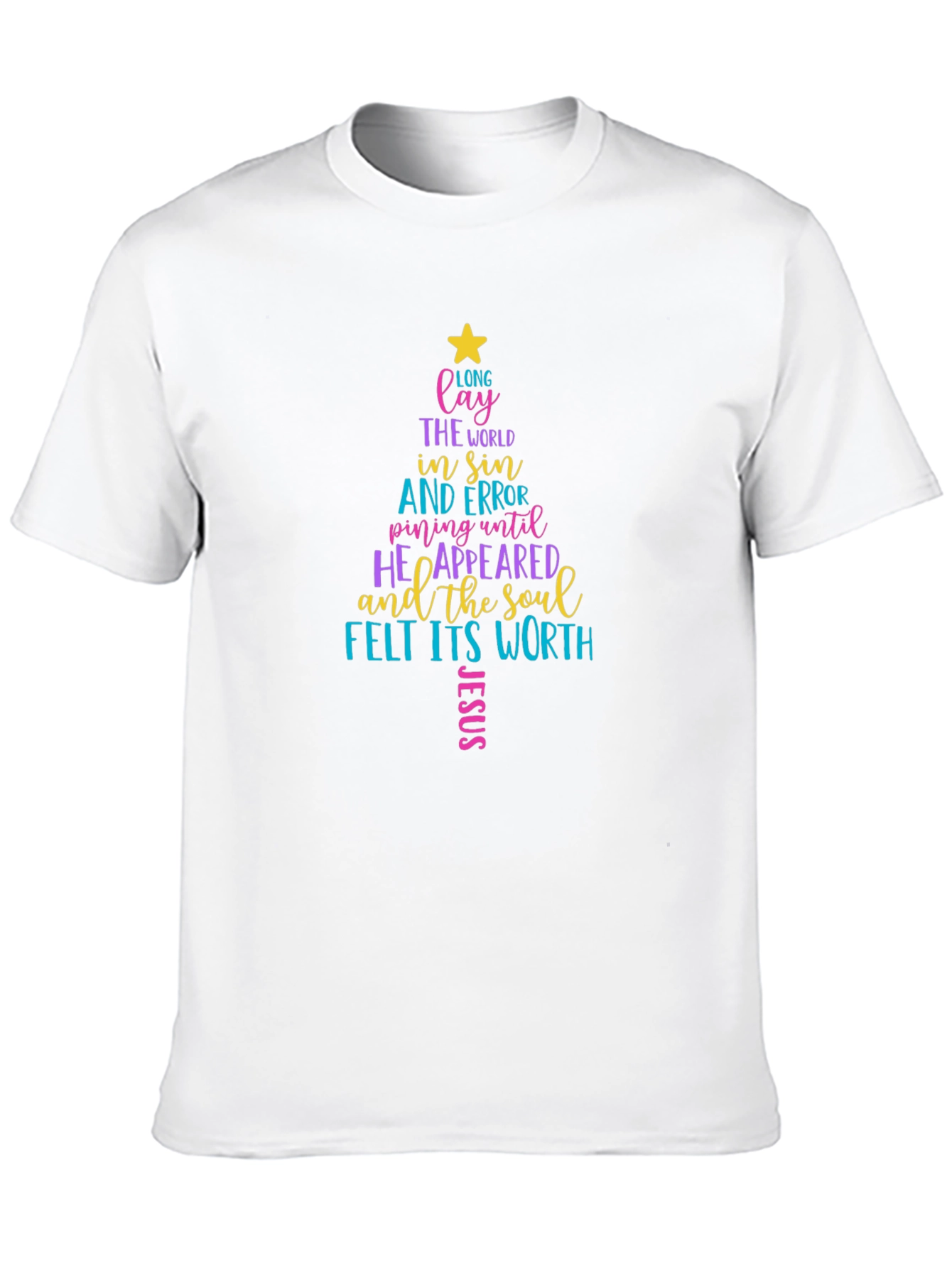 Christmas Tree Word Art T-Shirt