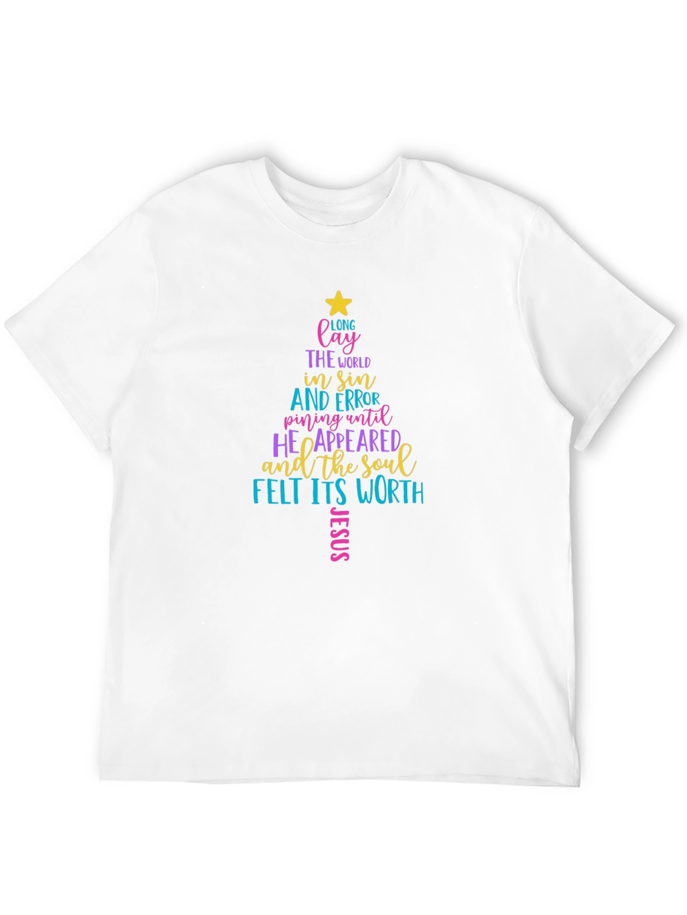 Christmas Tree Word Art T-Shirt