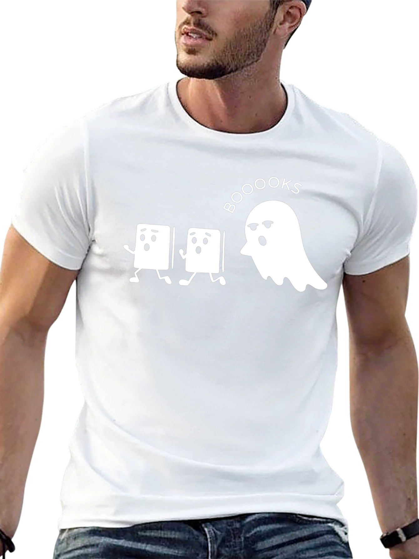 Booooks Halloween T-Shirt - Ghost Chasing Books