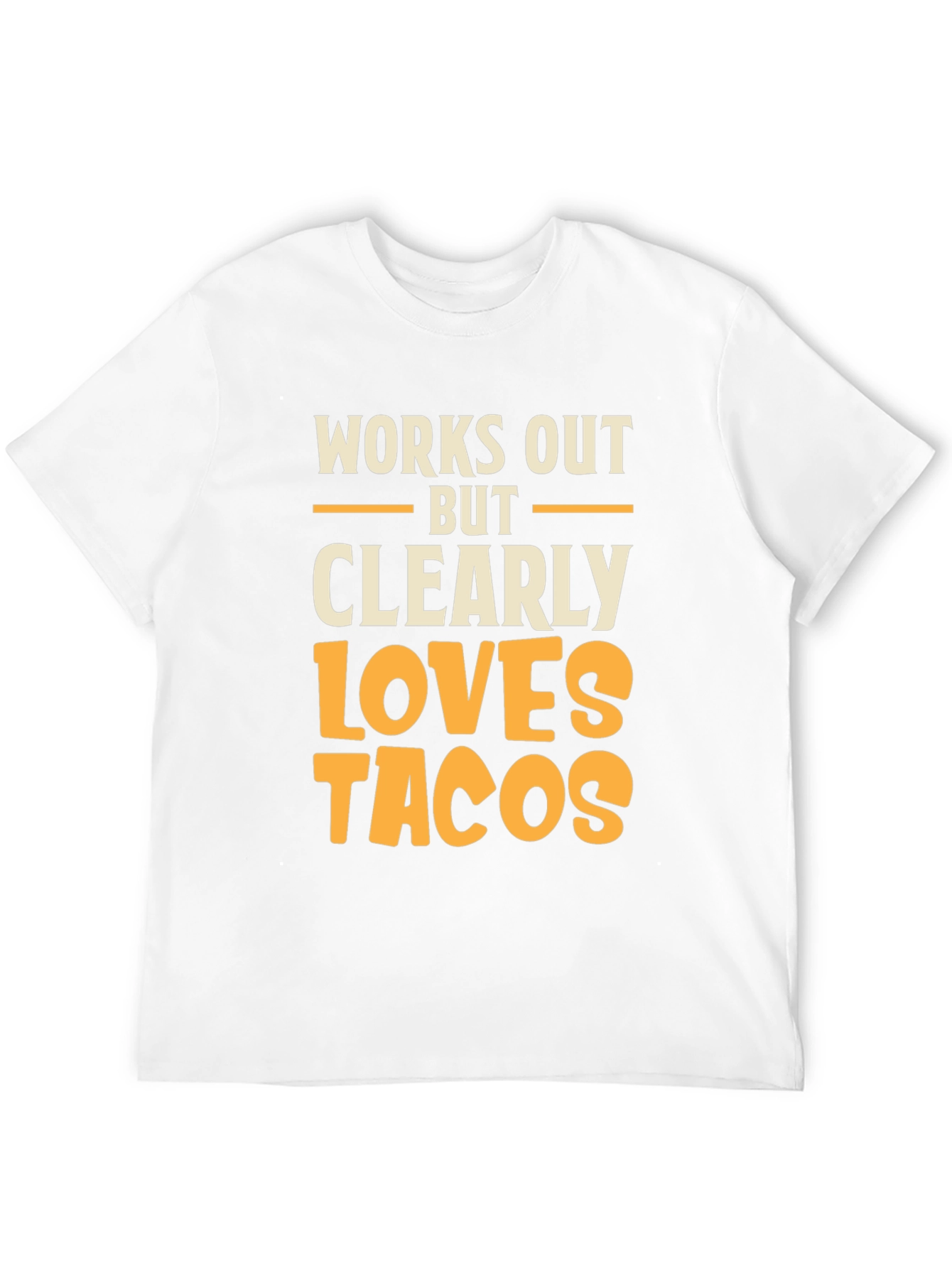 Works Out But Loves Tacos Graphic Tee