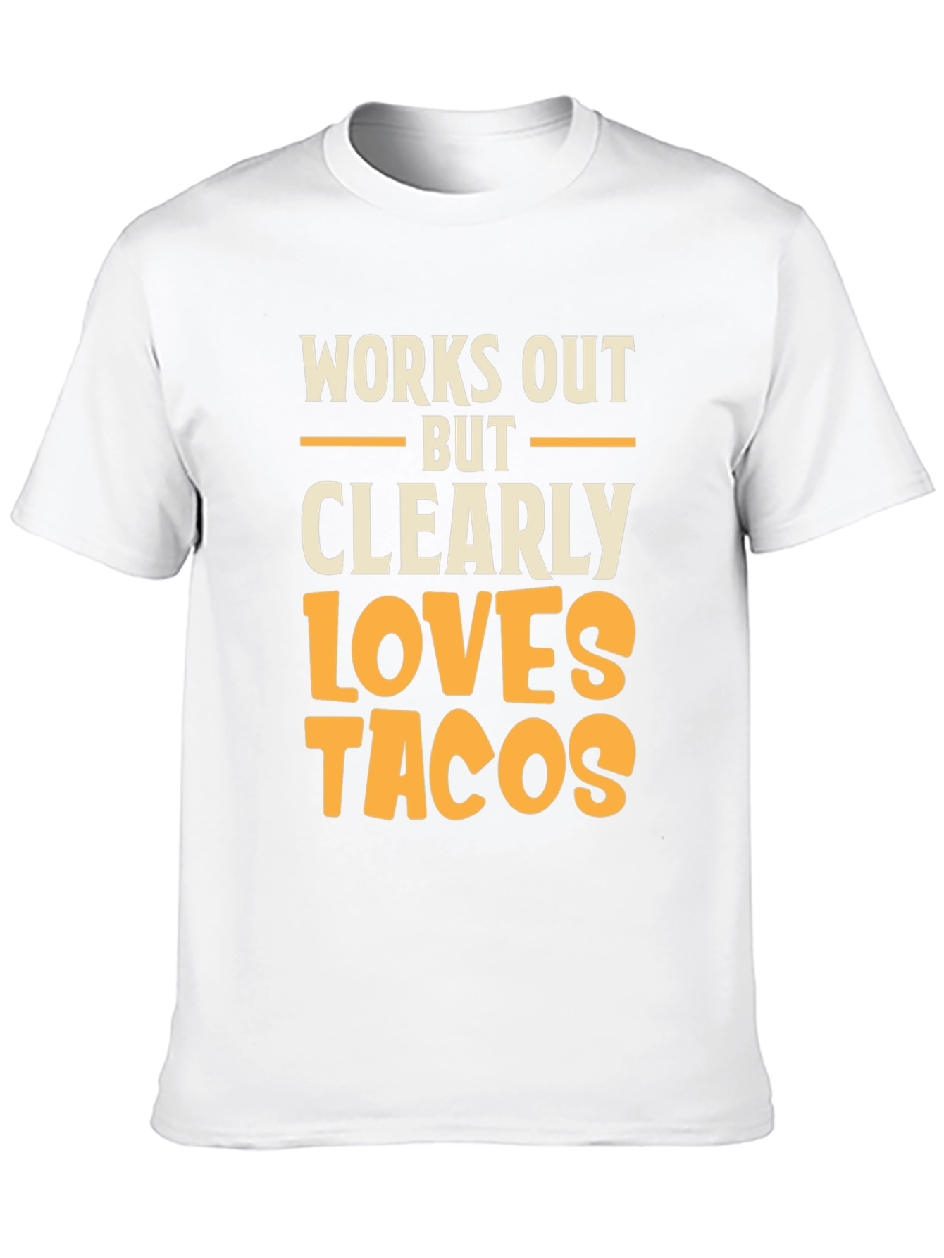 Works Out But Loves Tacos Graphic Tee