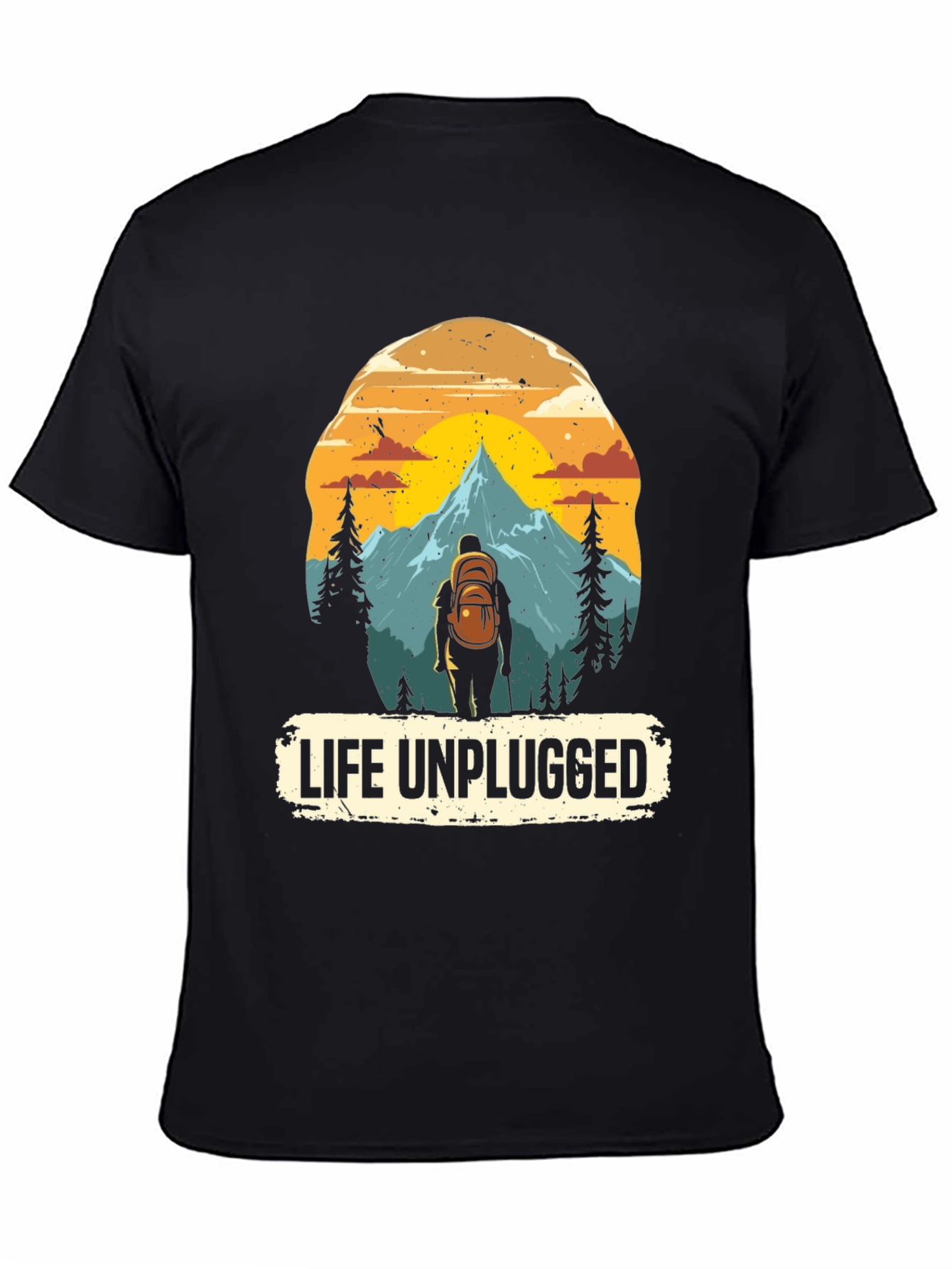Life Unplugged Graphic Tee - Nature Adventure Shirt