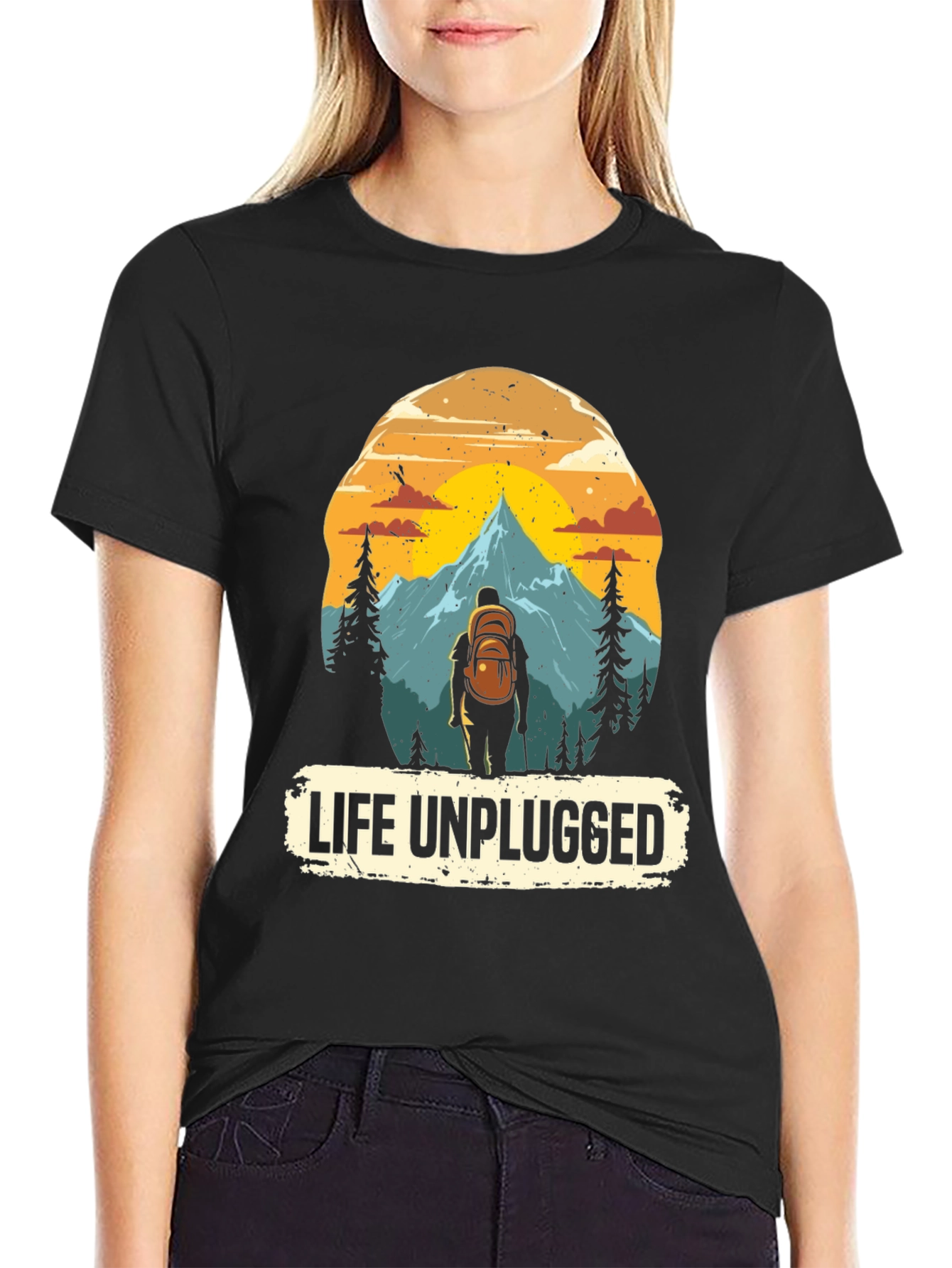 Life Unplugged Graphic Tee - Nature Adventure Shirt
