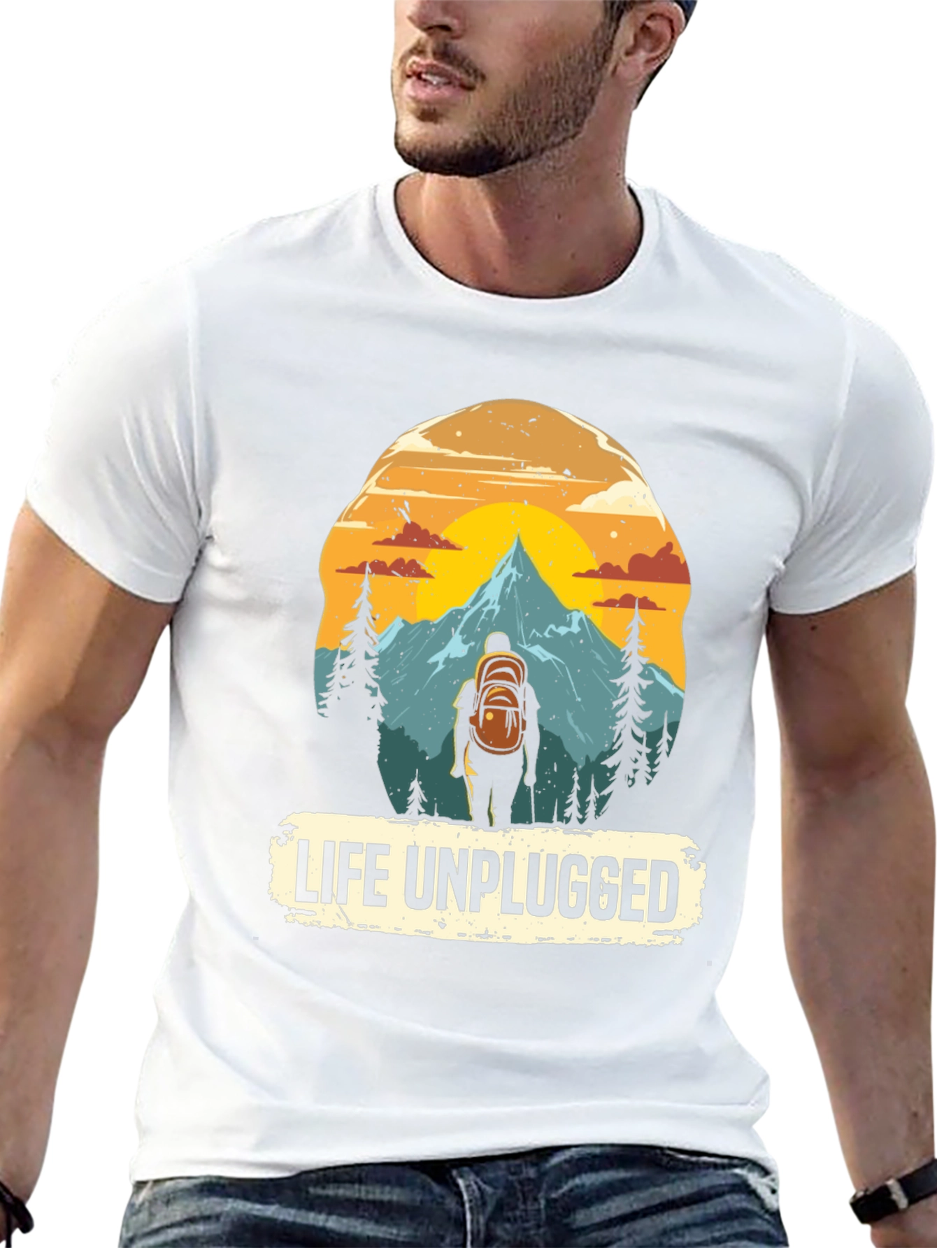 Life Unplugged Graphic Tee - Nature Adventure Shirt
