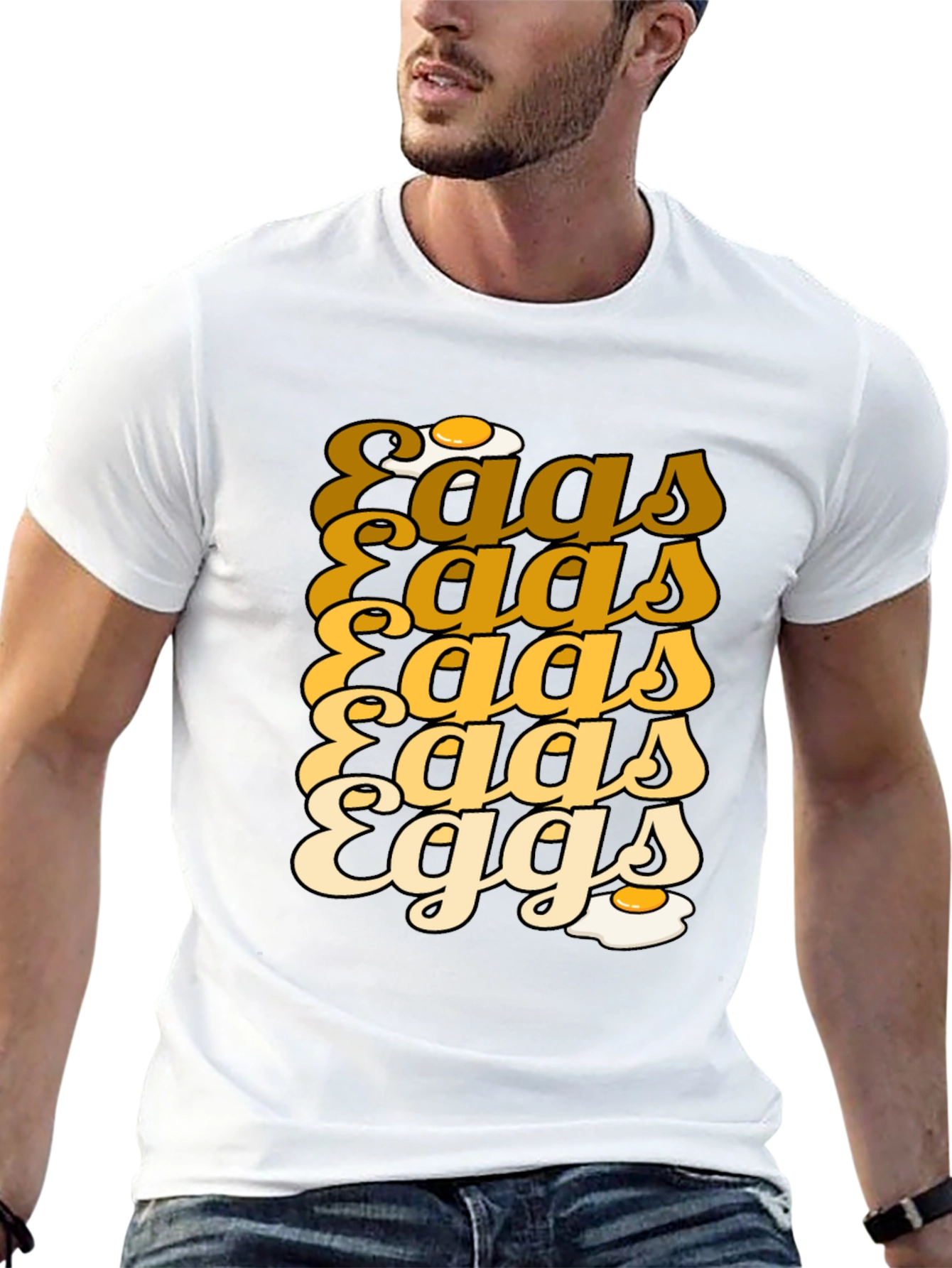 Funny Eggs Graphic T-Shirt - Quirky Foodie Tee