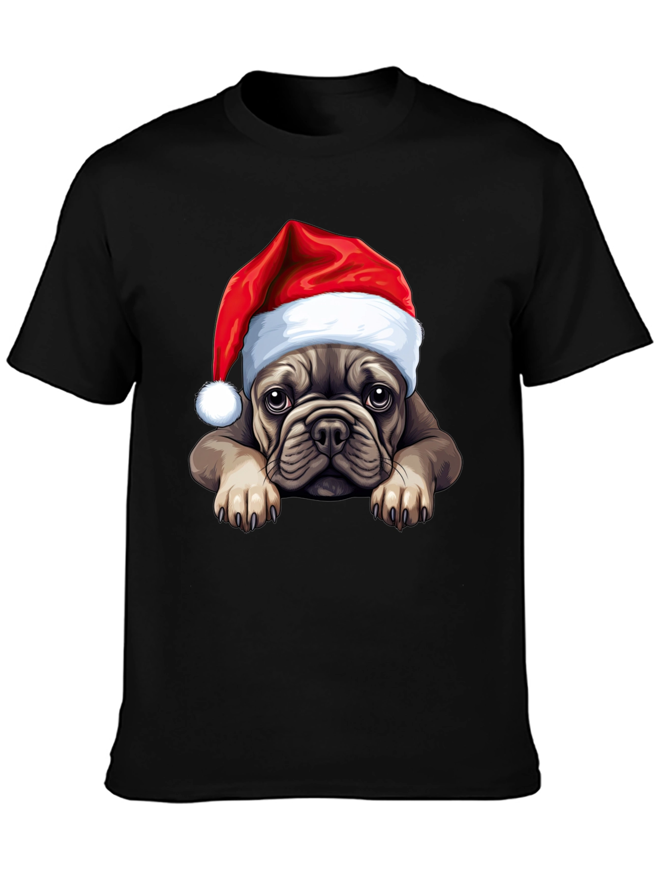 Festive Bulldog Christmas T-Shirt
