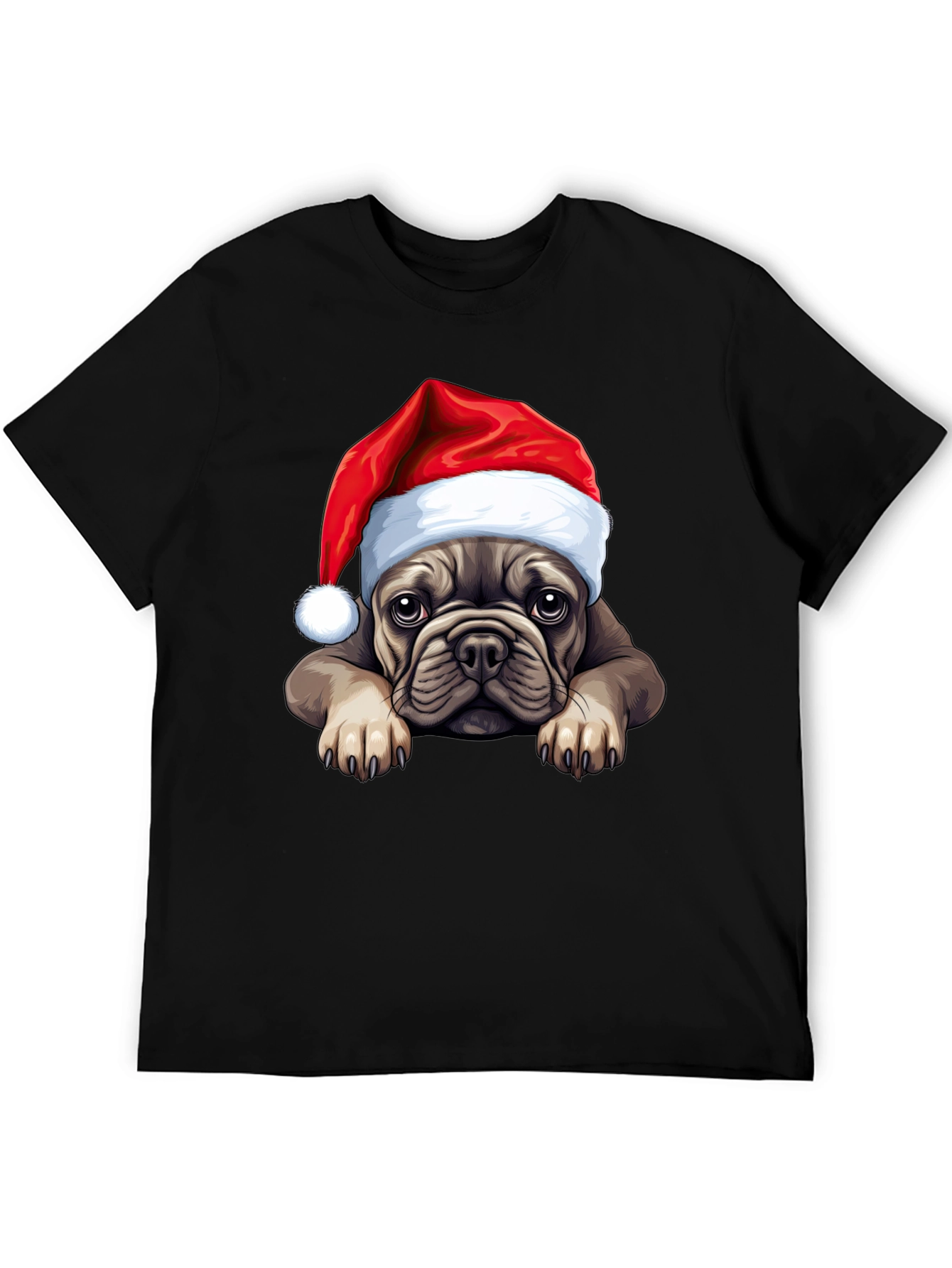 Festive Bulldog Christmas T-Shirt