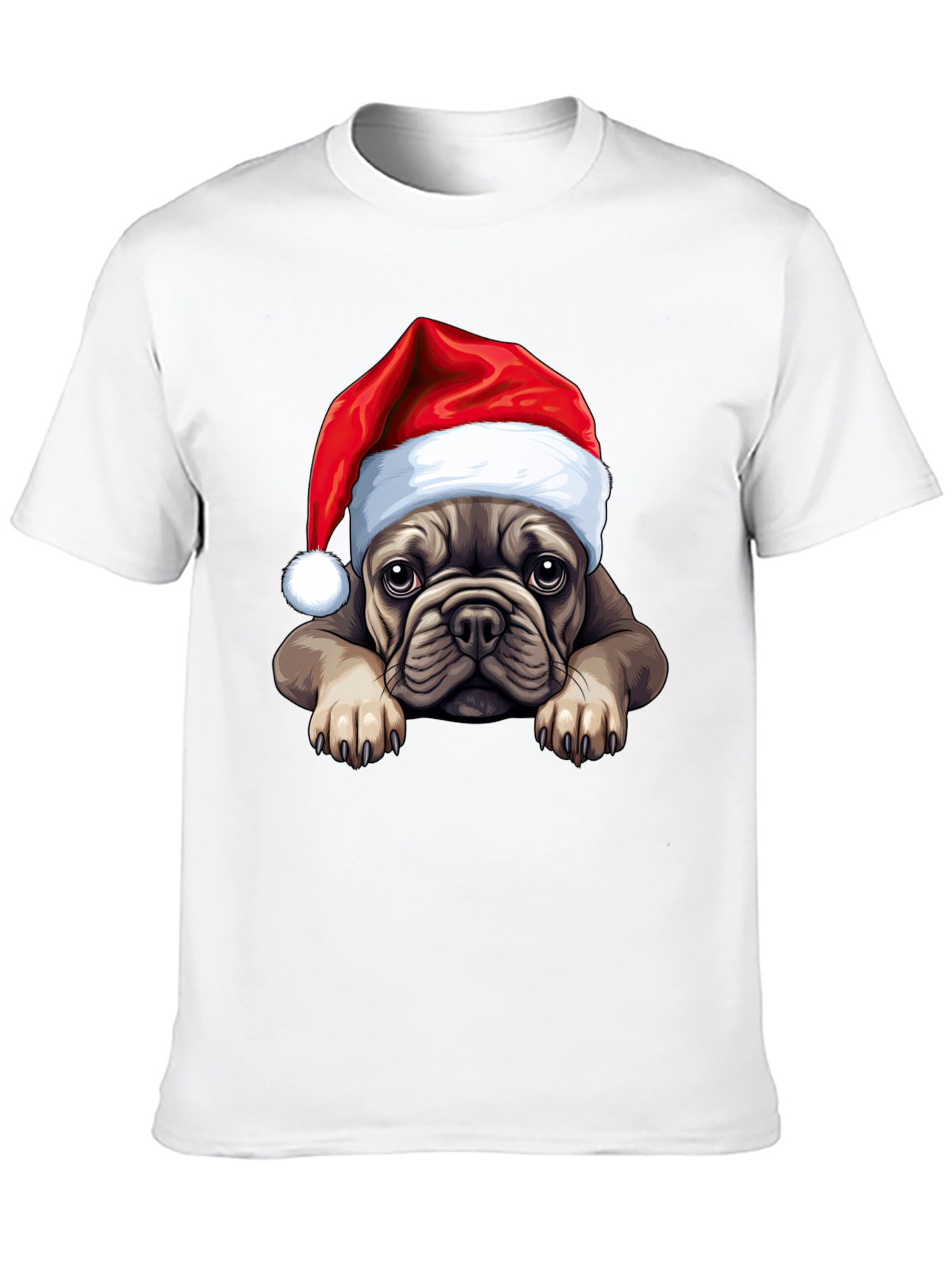 Festive Bulldog Christmas T-Shirt