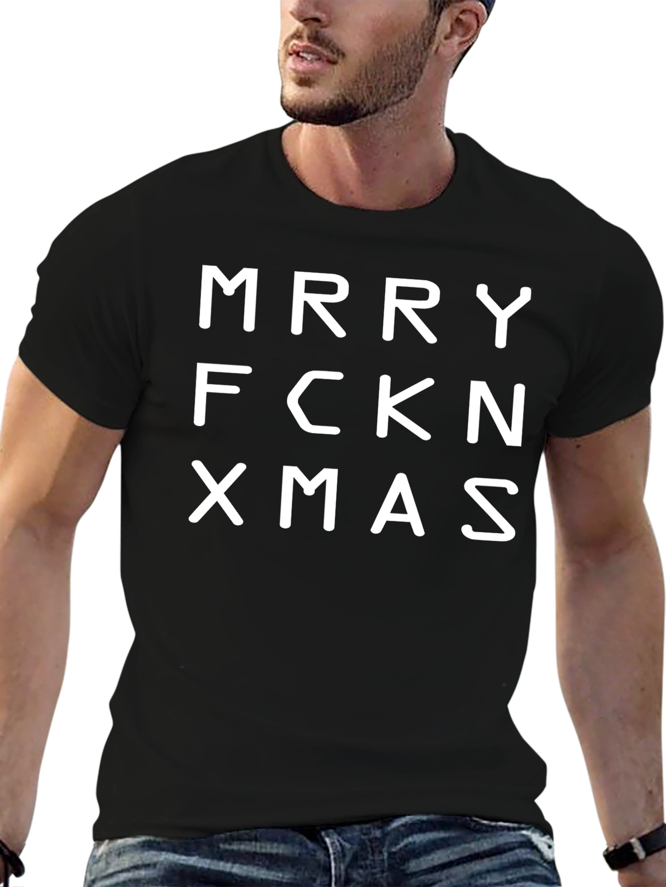 MRRY FCKN XMAS Graphic T-Shirt - Funny Christmas Tee