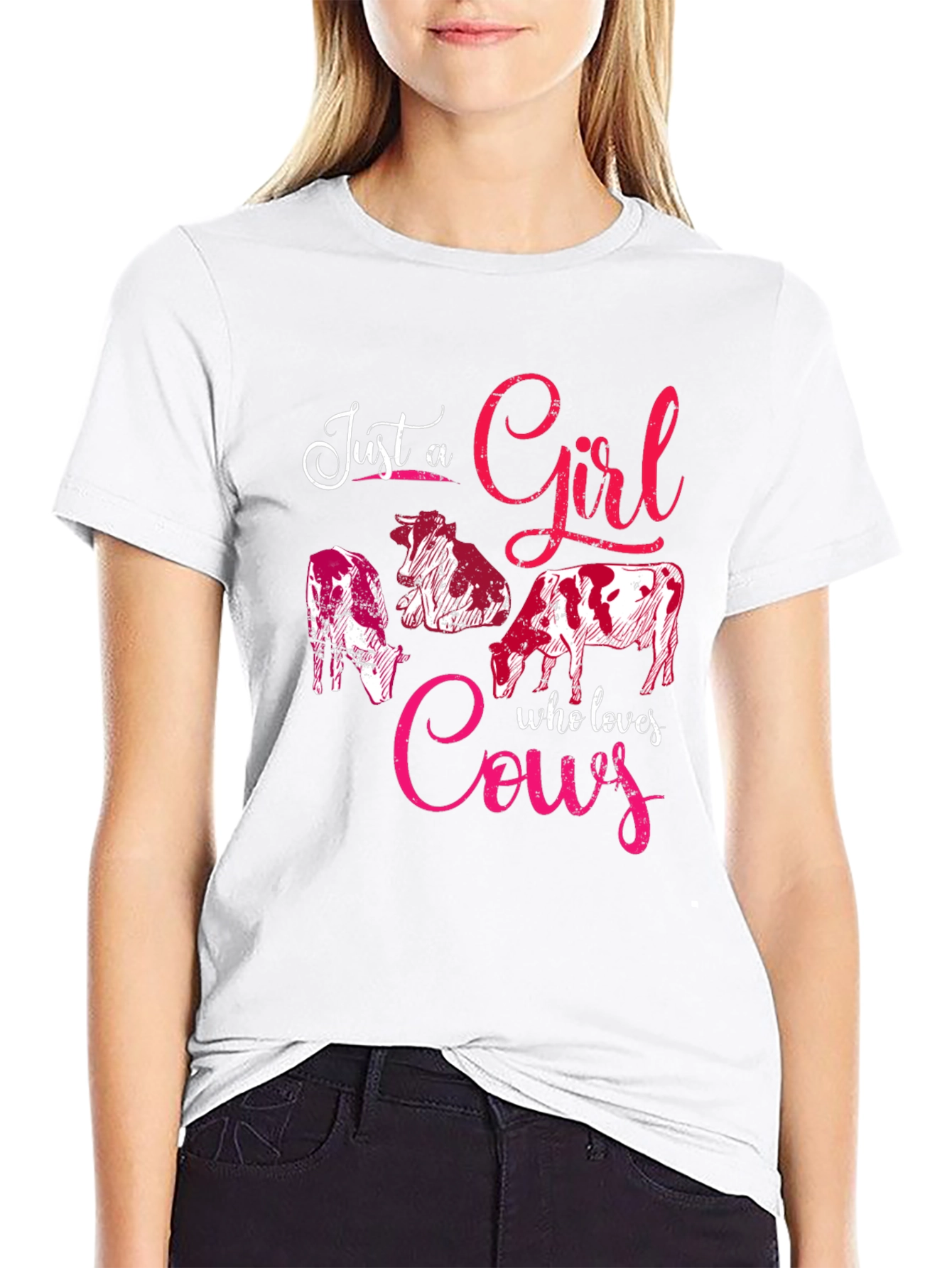 Just A Girl Who Loves Cows Graphic Tee