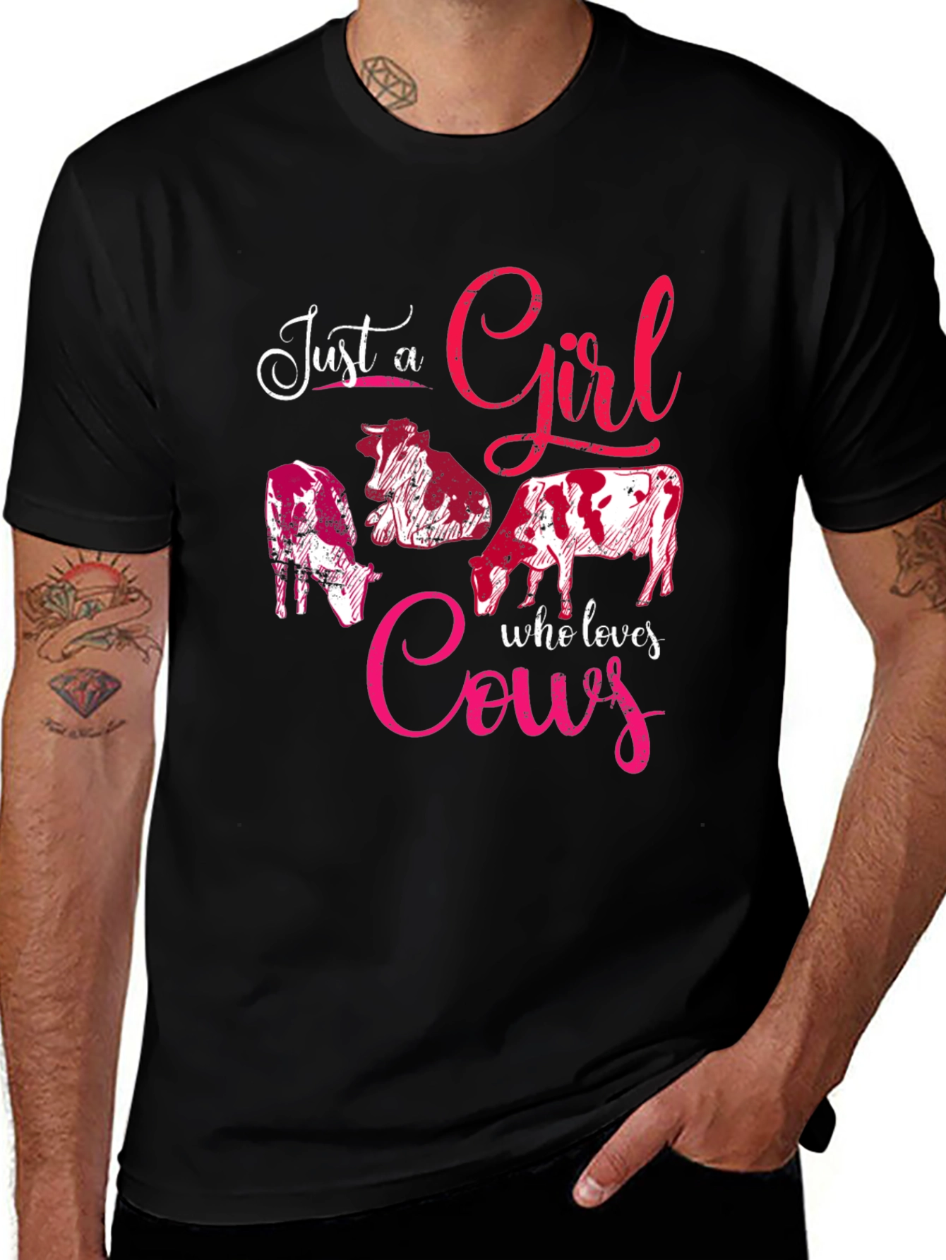 Just A Girl Who Loves Cows Graphic Tee