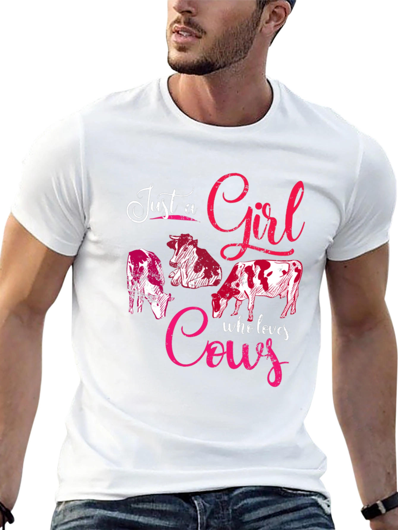 Just A Girl Who Loves Cows Graphic Tee