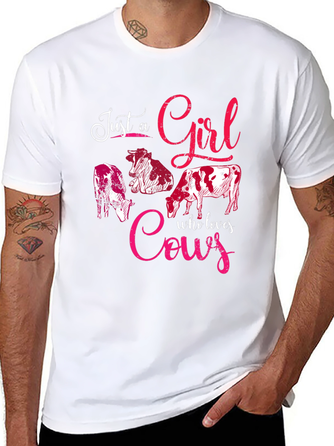 Just A Girl Who Loves Cows Graphic Tee