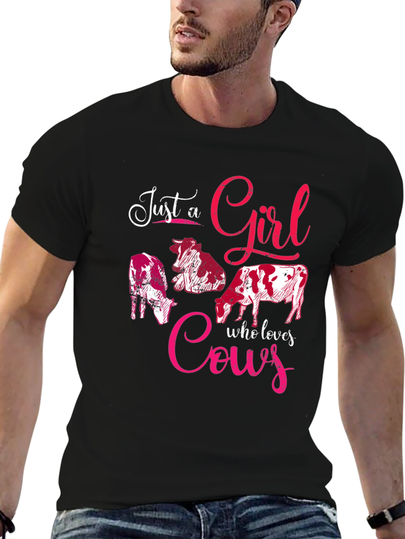 Just A Girl Who Loves Cows Graphic Tee