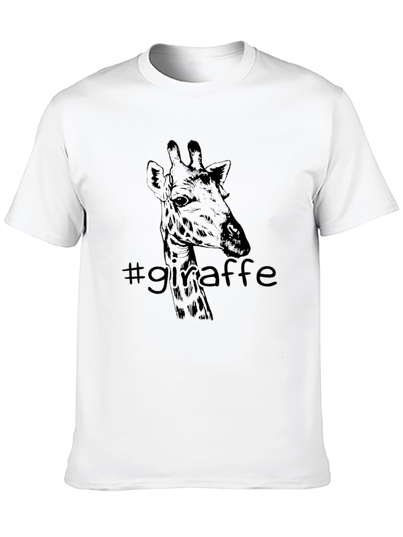 Giraffe Graphic Tee - Stylish Black T-Shirt