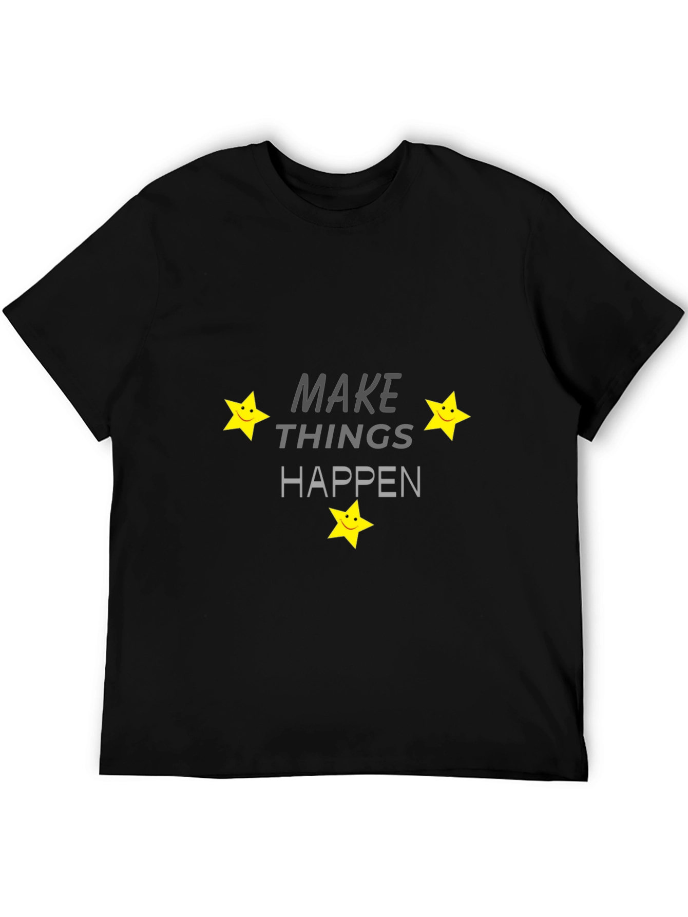 Make Things Happen Black Graphic Tee