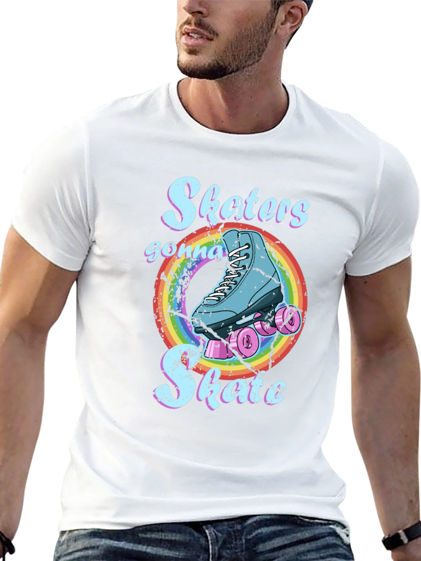 Skater Rainbow Graphic Tee