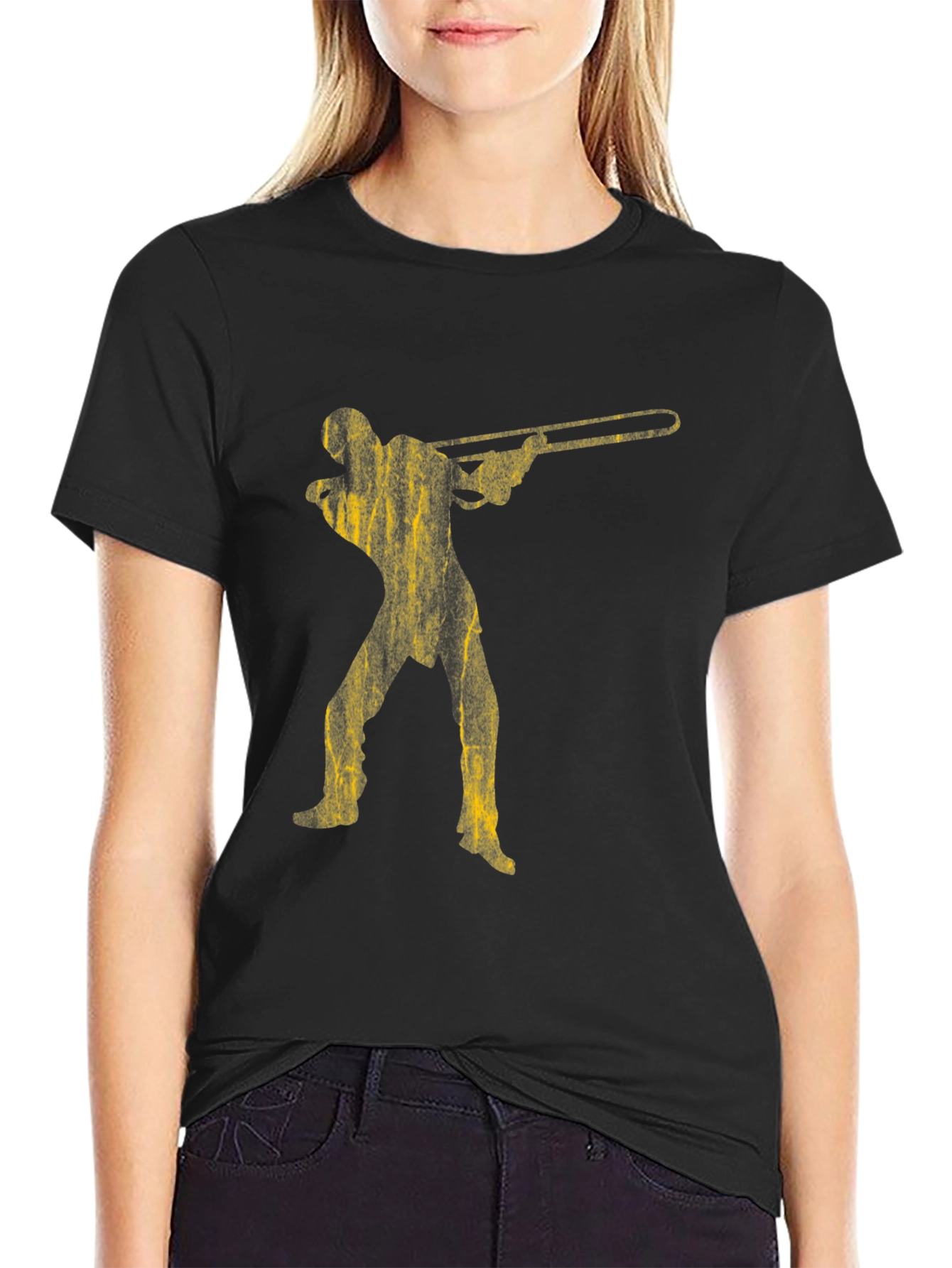 Trombone Player Black T-Shirt