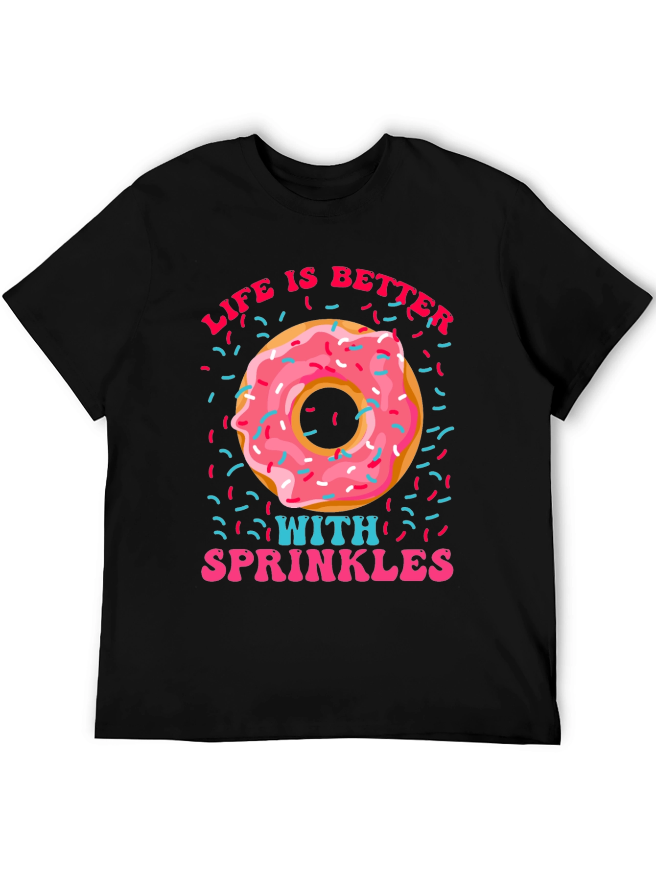 Donut Sprinkles Graphic T-Shirt