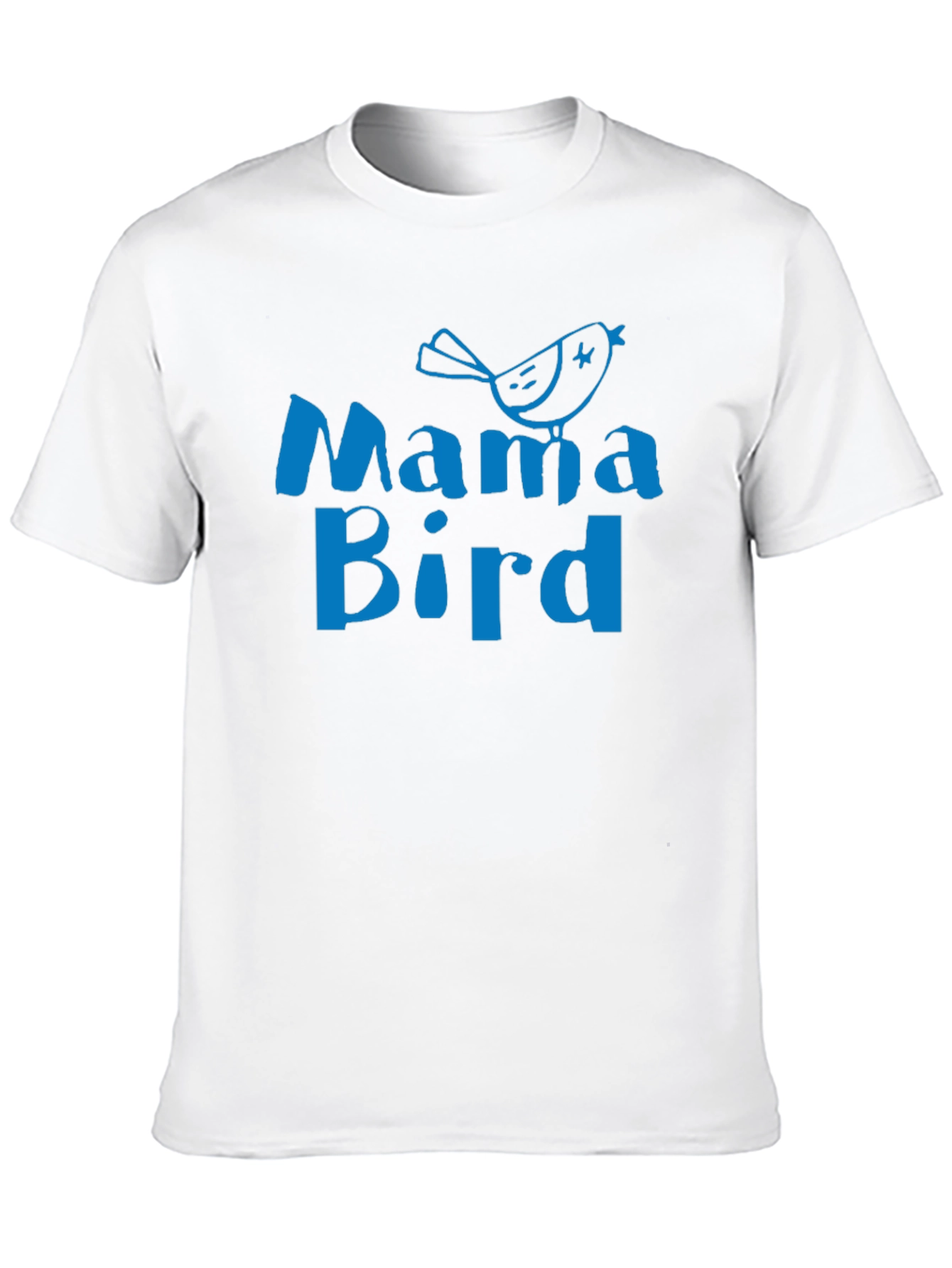 Mama Bird Graphic Tee - Soft Black Cotton T-Shirt
