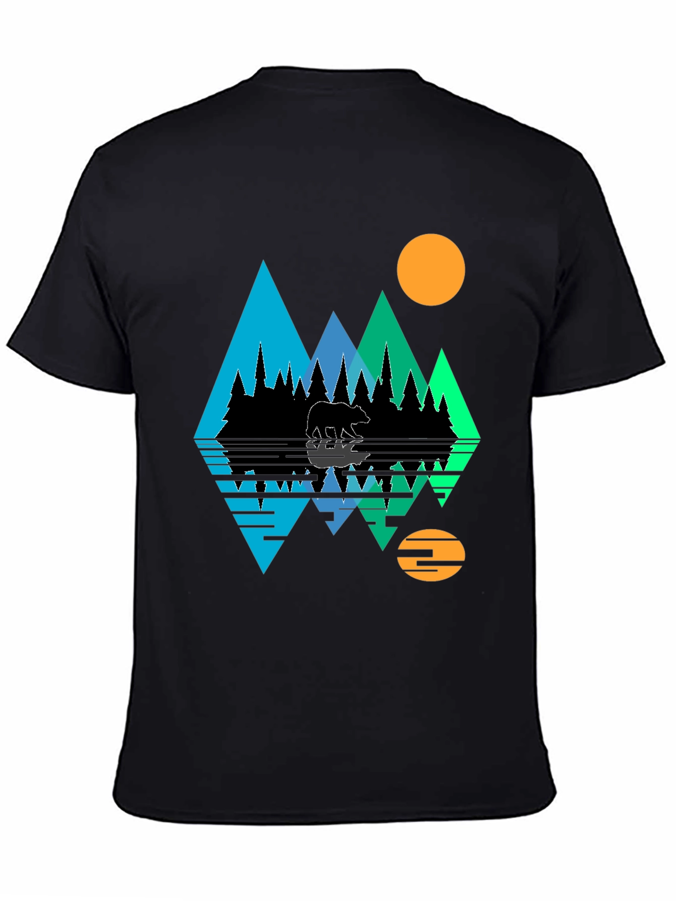 Bear Forest Reflective Graphic T-Shirt