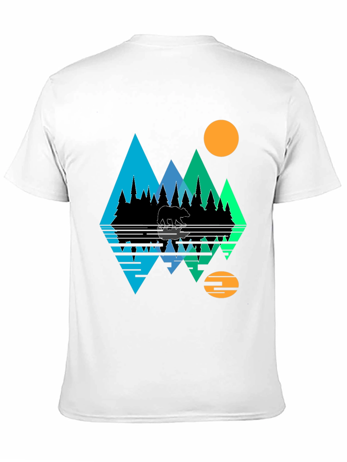 Bear Forest Reflective Graphic T-Shirt