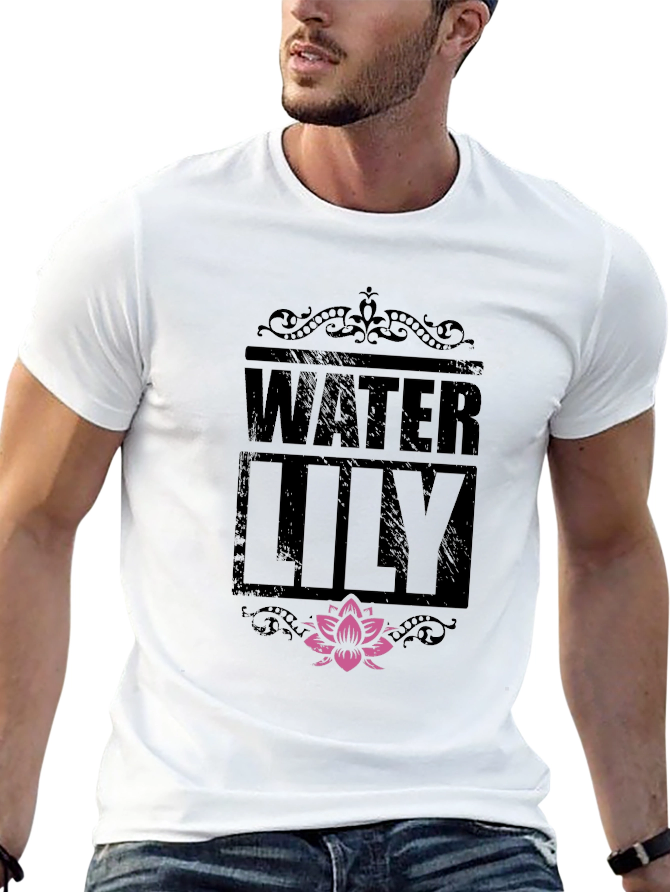 Water Lily Graphic Print T-Shirt