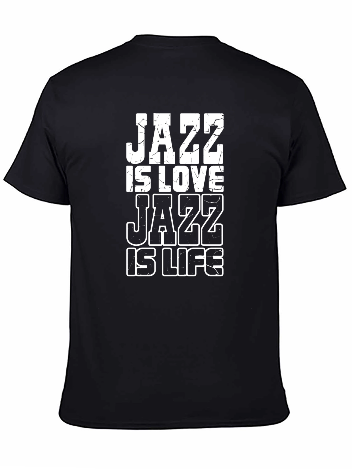 Jazz Is Love Jazz Is Life Black Graphic Tee