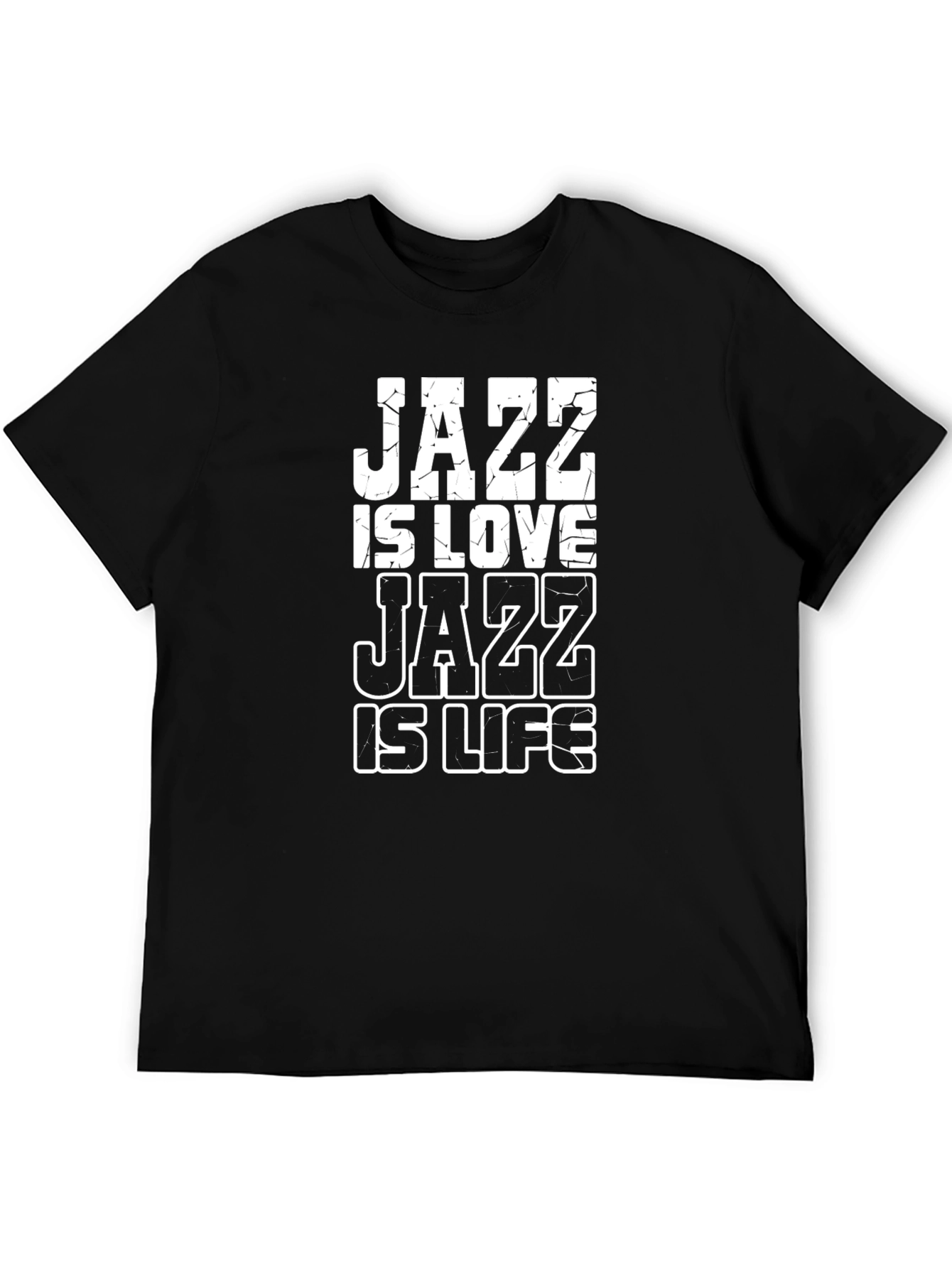Jazz Is Love Jazz Is Life Black Graphic Tee