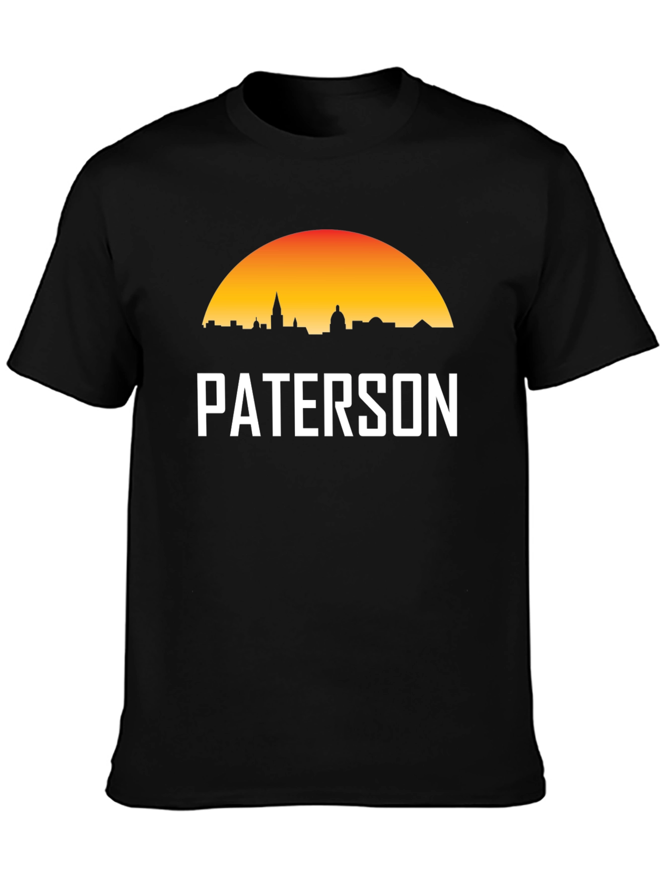 Paterson Skyline T-Shirt Black Crew Neck