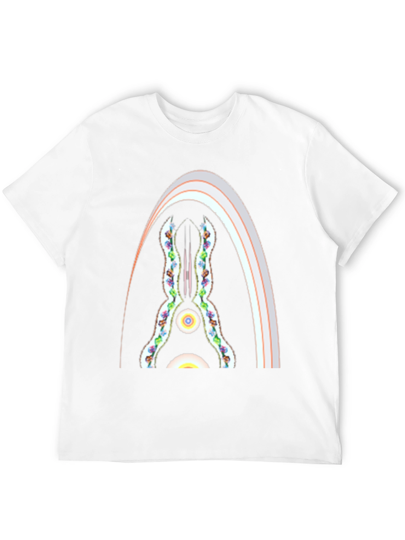 Abstract Archway Graphic Tee - Black Cotton Blend