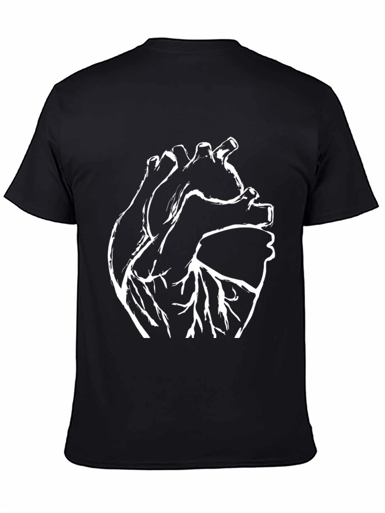 Anatomical Heart Graphic T-Shirt - Black