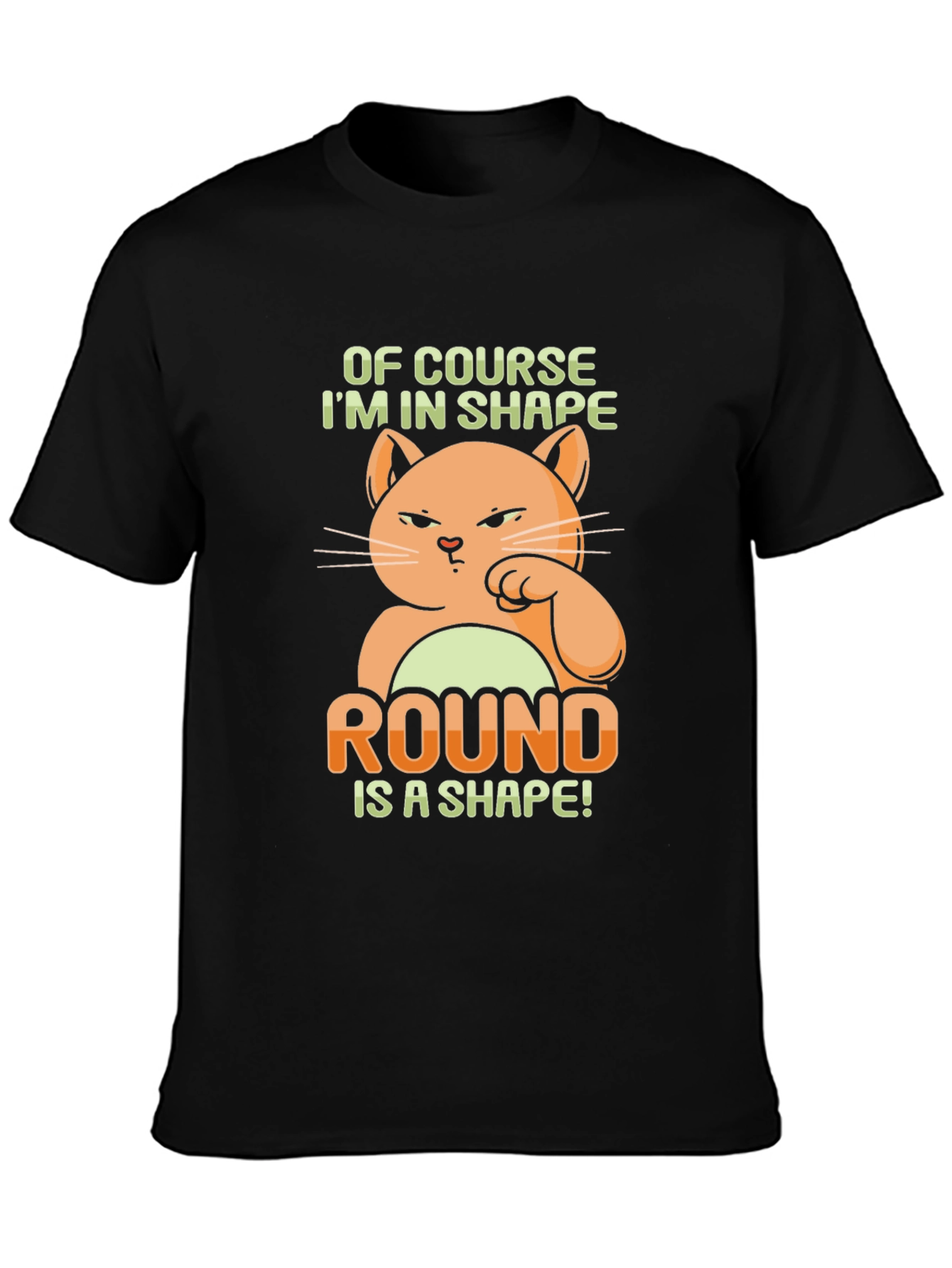 Funny Cat Round Shape T-Shirt