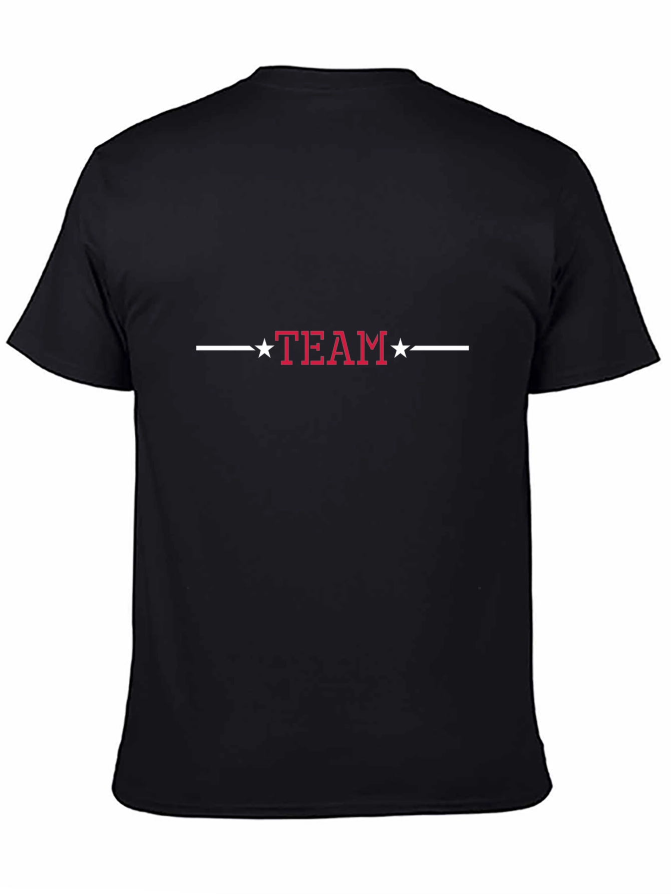 Team Star Graphic Tee - Black Cotton T-Shirt