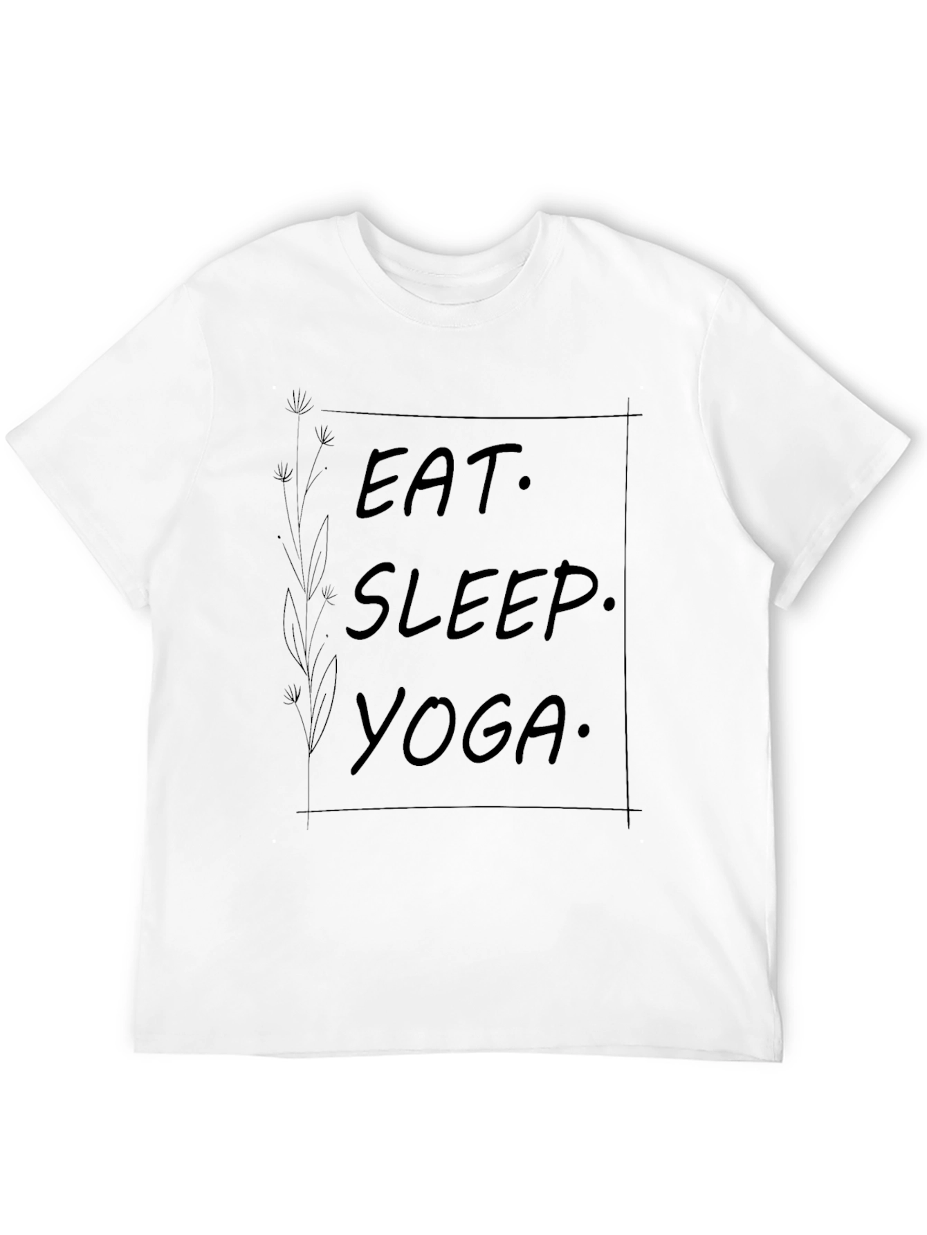 Eat Sleep Yoga Black Graphic Tee - Unisex